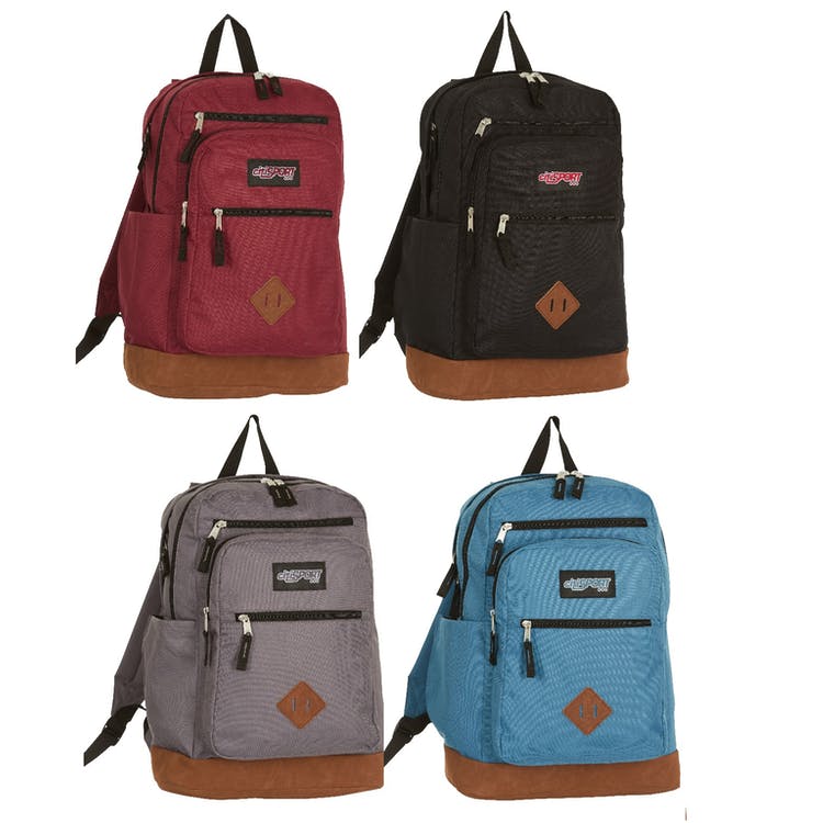 18.5" Classic Backpack - Assorted Colors Leatherette Bottom 1
