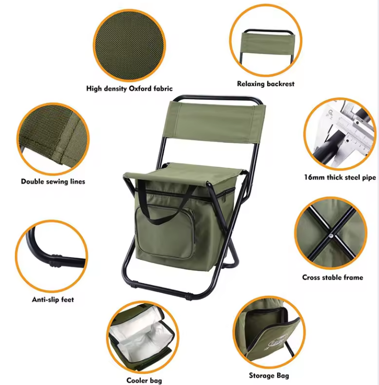 Fishing Cooler Chairs with Backrest 4