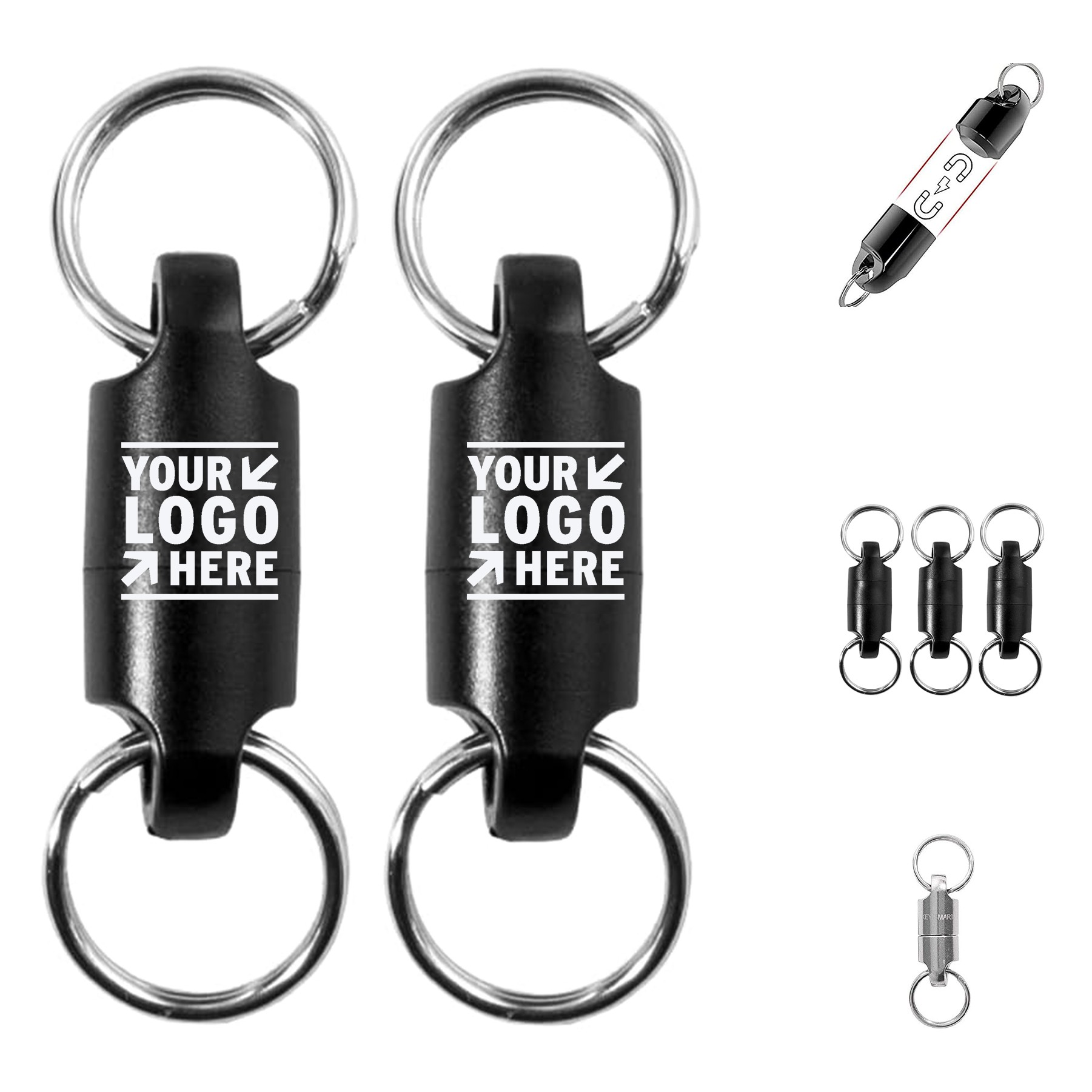 Quick Release Detachable Pull Apart Disconnect Swivel Connector Keychain Accessory With Key Ring 1