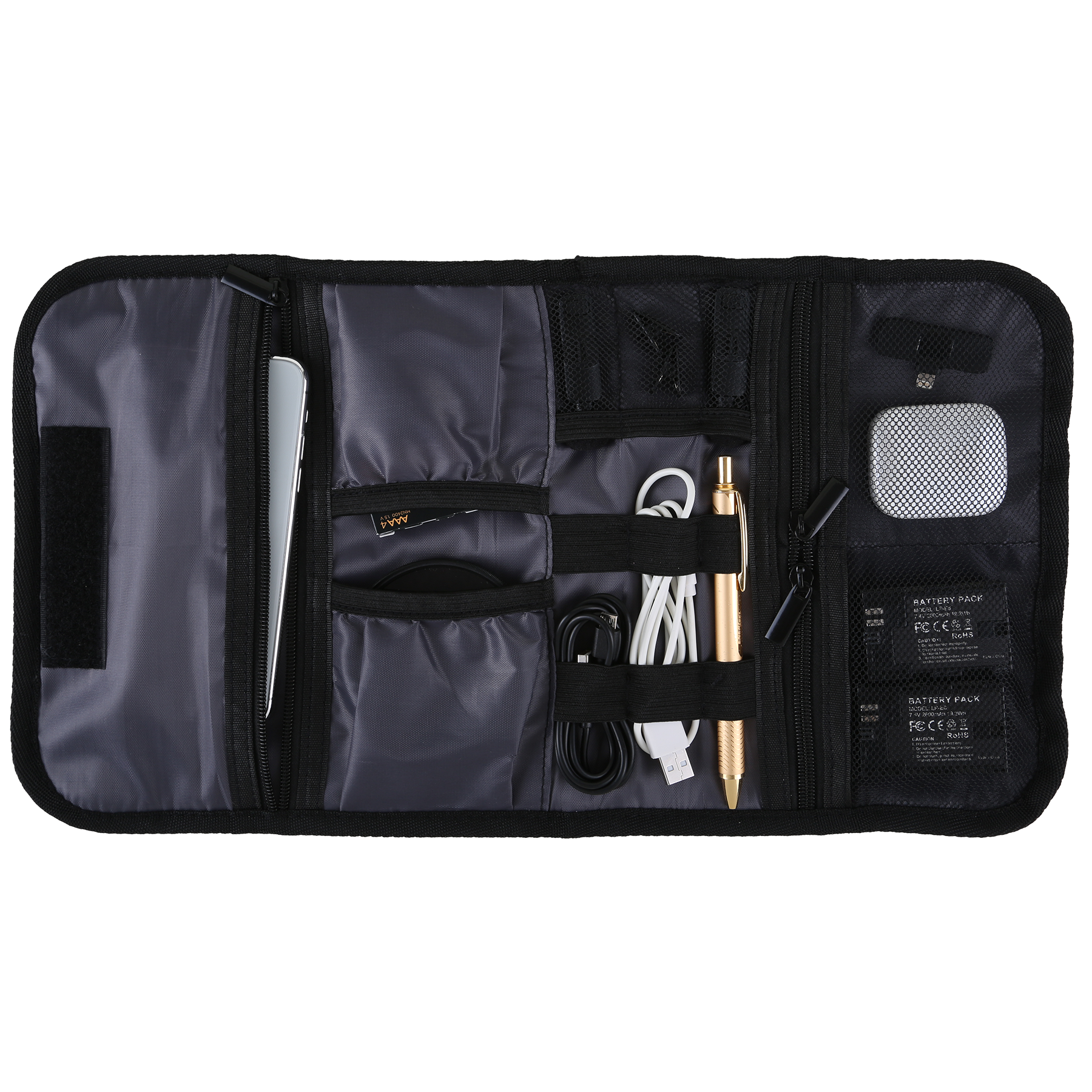 Rpet Roll-Up Tech Organizer 3