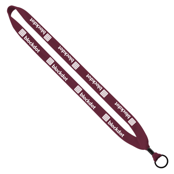 3/4" Cotton Lanyard with Metal Crimp & Split-Ring 78