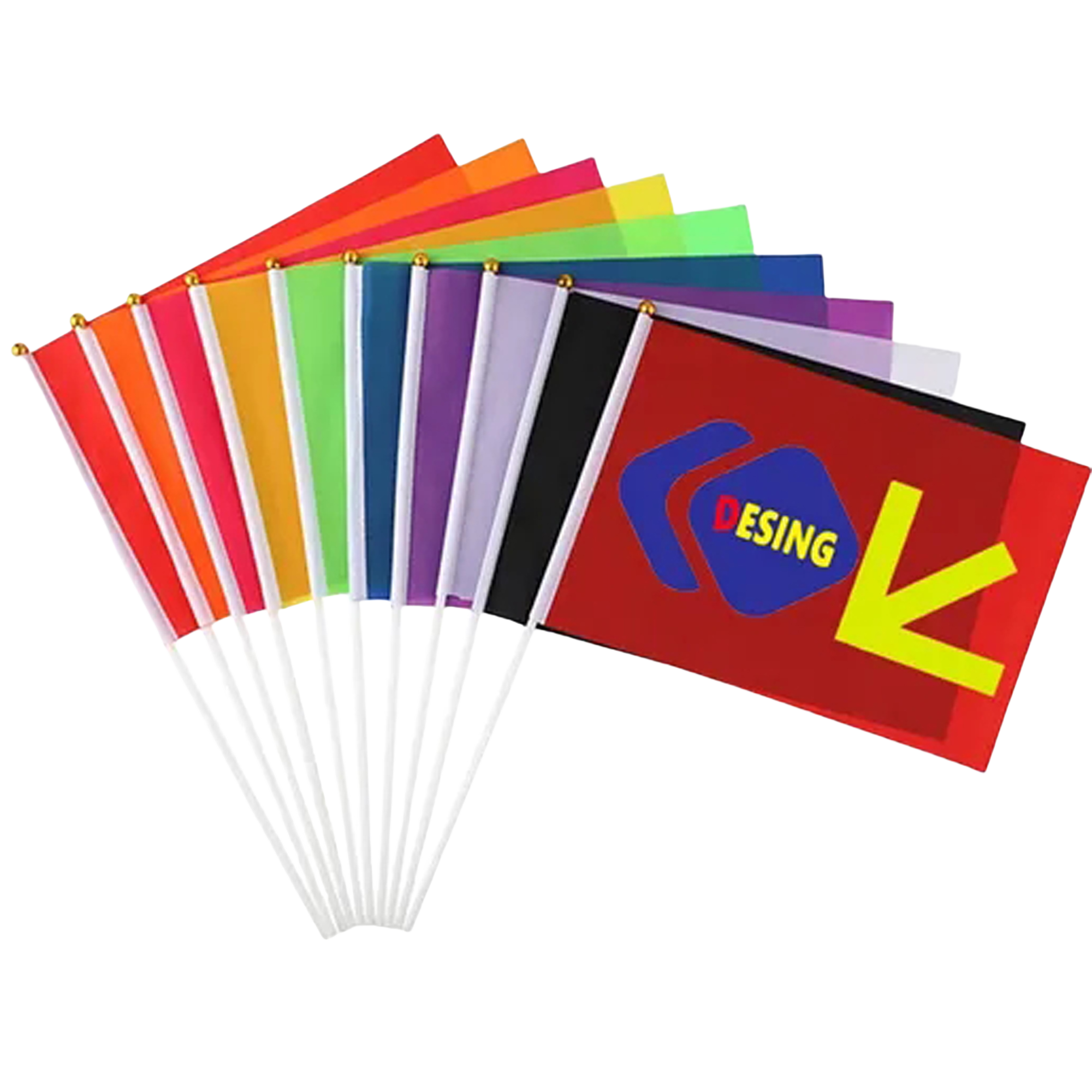 5x8in Full Color Hand-held Flags MOQ10 1