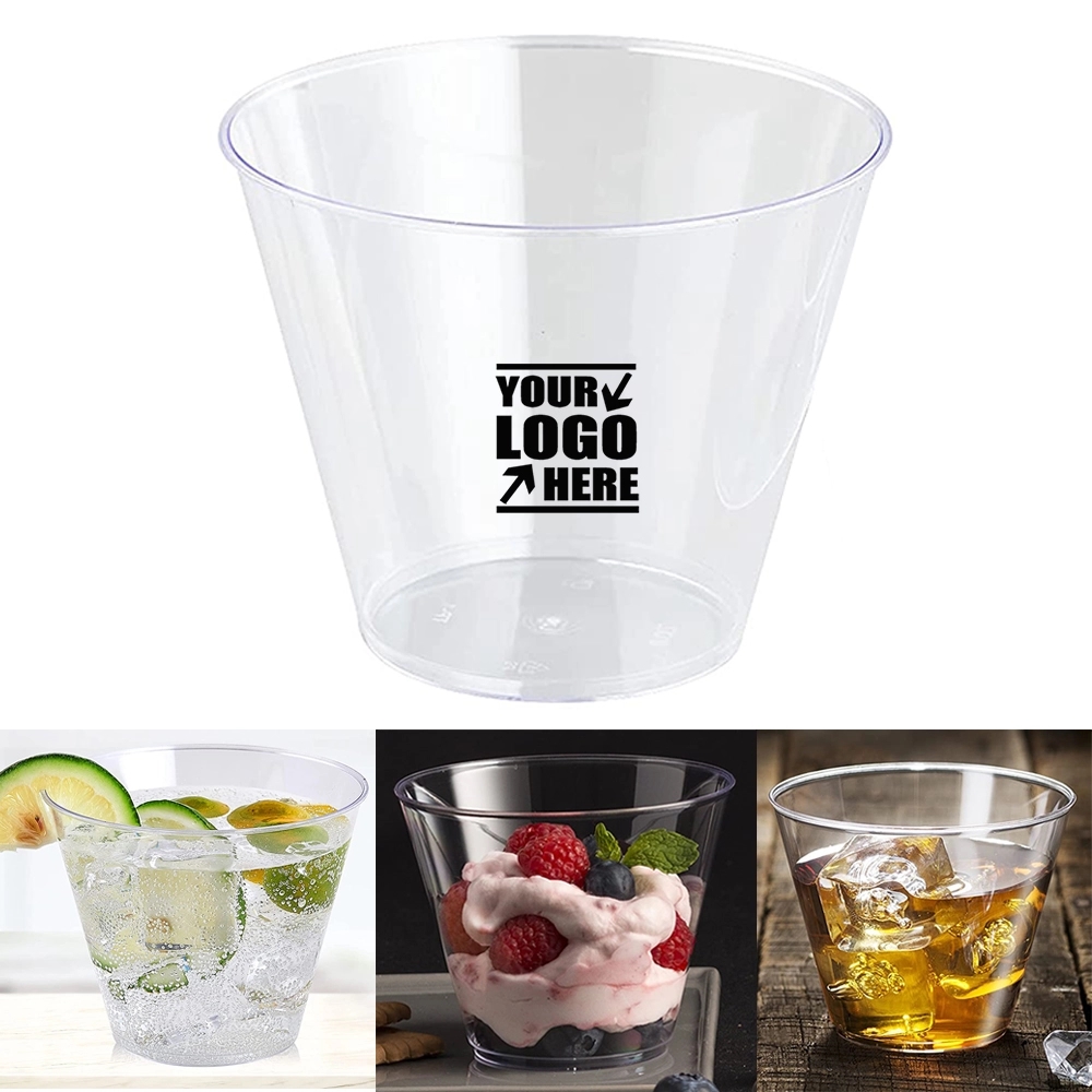 9Oz Clear Hard Plastic Cups 2