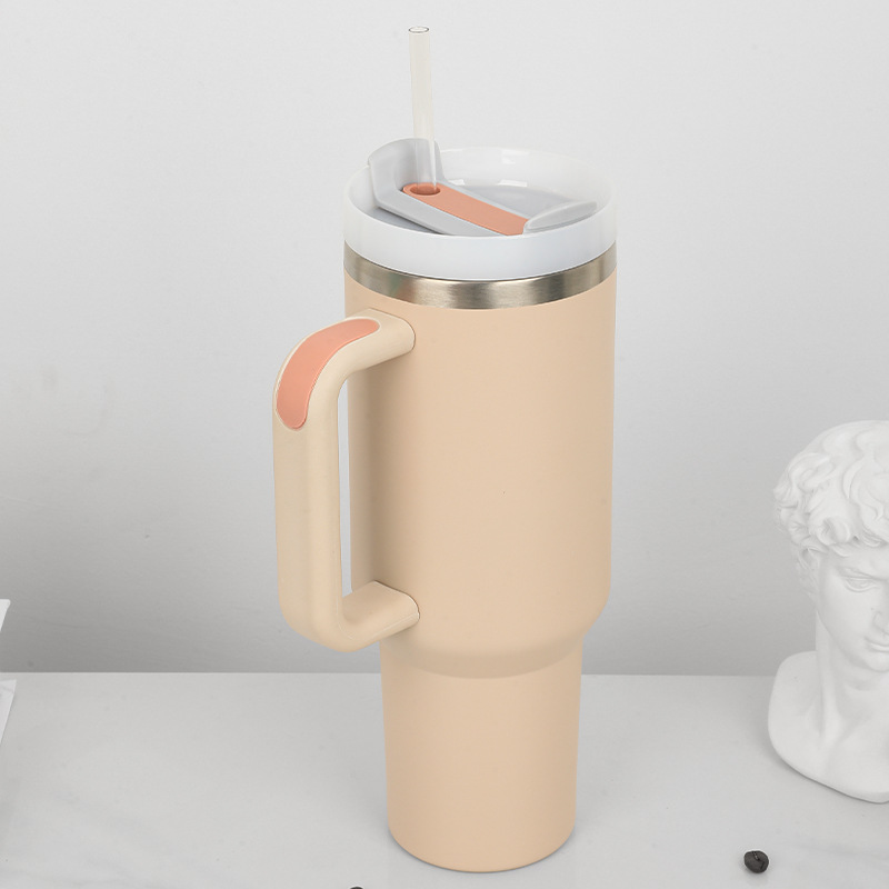 40 Oz Vacuum Tumbler w/ Handle & Straw 4
