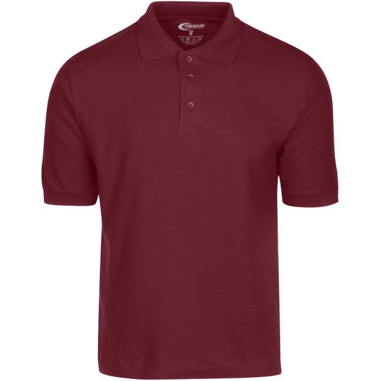 Men's Polo Shirts - Burgundy Size Medium 2