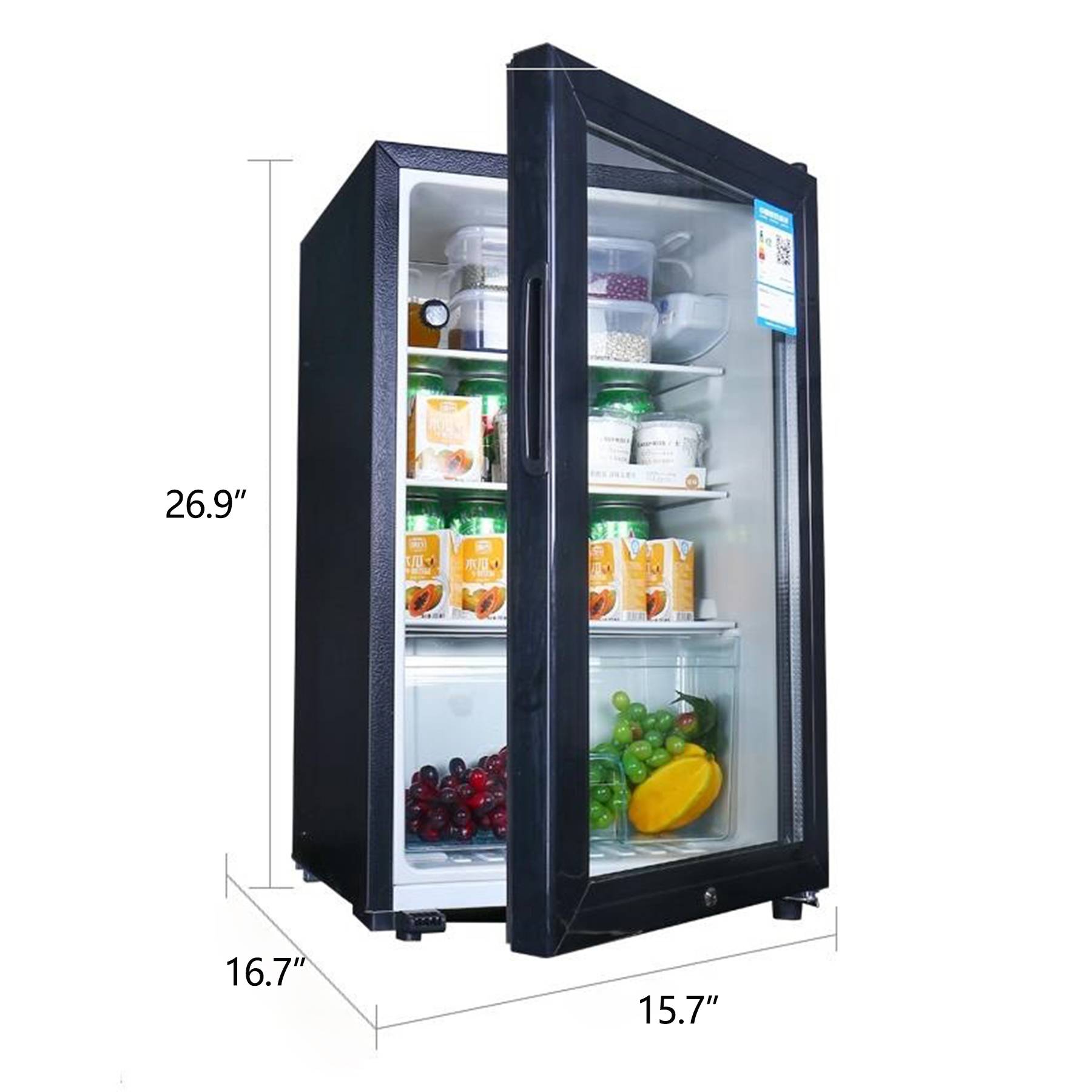 Mini Fridge with Glass Door 2
