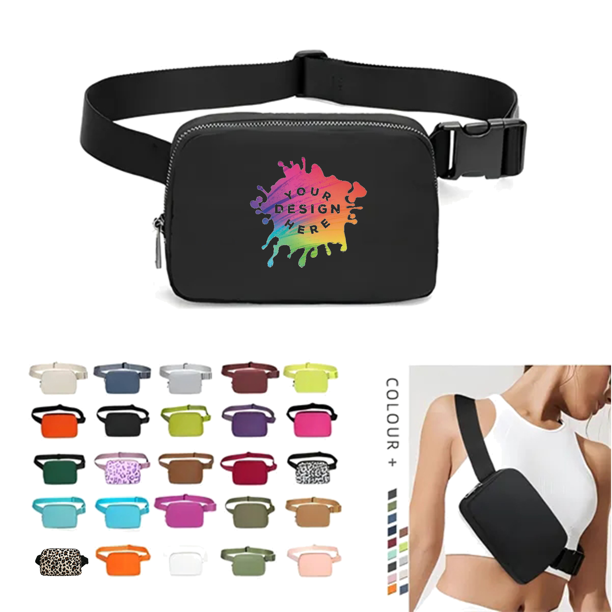 Full Color Adjustable Sports Waist Pack MOQ 50 4