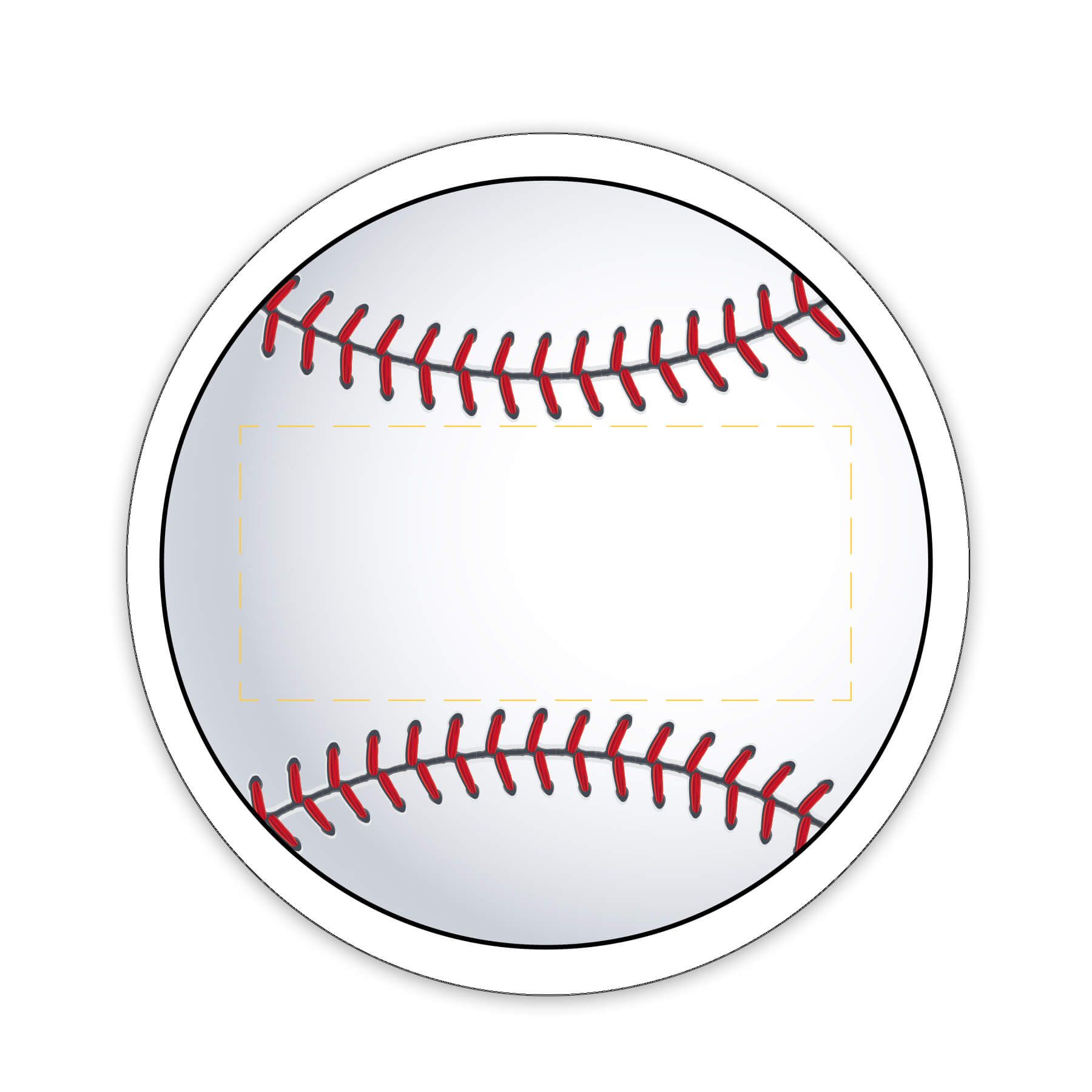 Baseball Shaped NoteKeeper™ Magnet 20 Mil 2