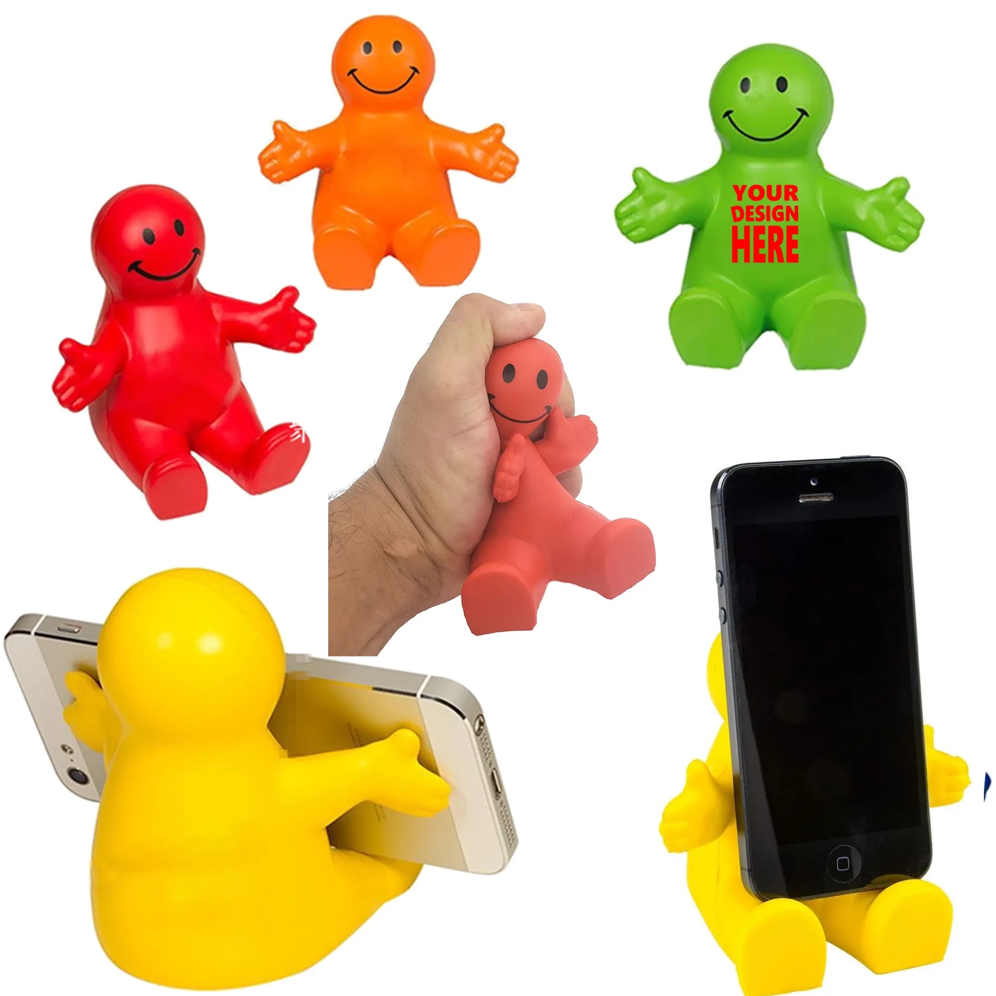 Squeezable Face Toy Stress Reliever Phone Holders
