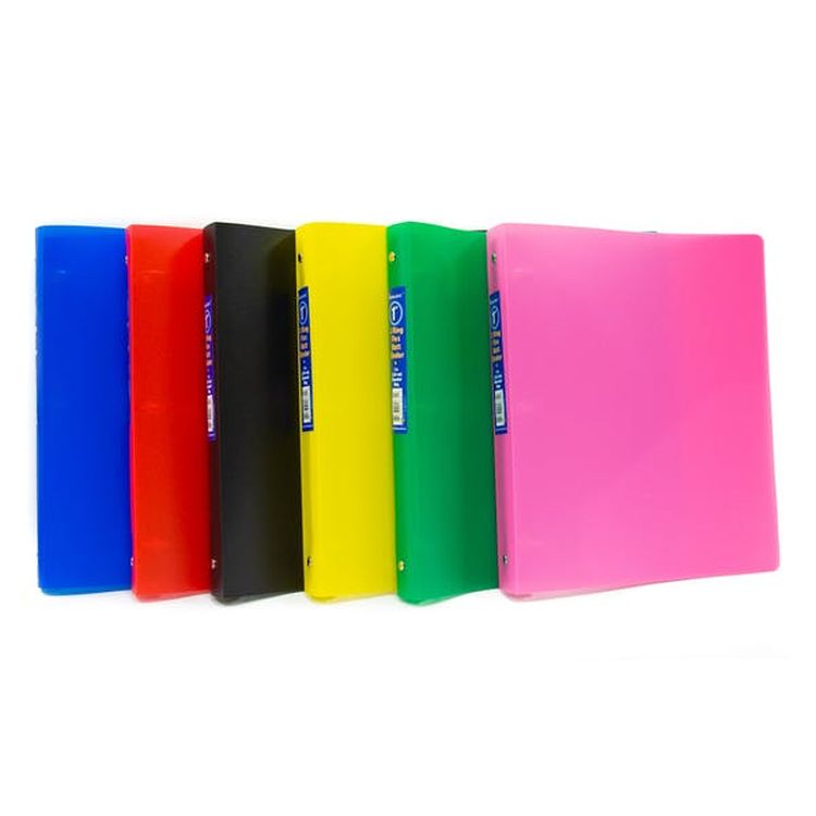 Flexible 3-Ring Binder - Assorted Colors Matte Finish 1" 2