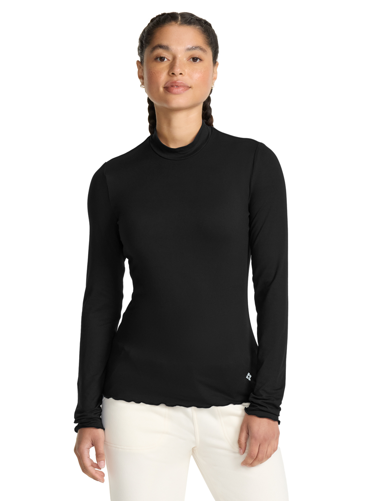 Med Couture - MC Layers - Women's Pocketless Mock Neck Underscrub Tee