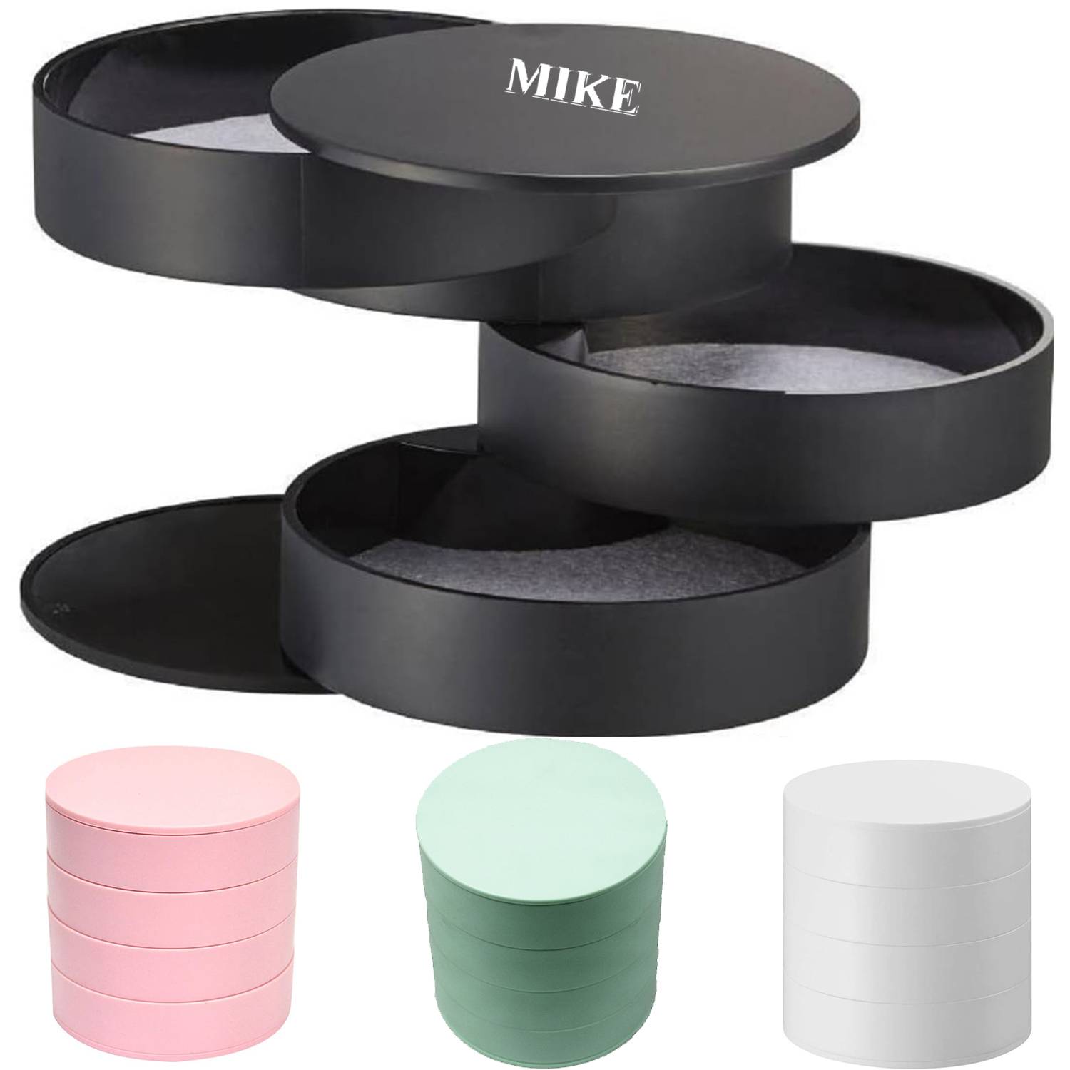 Round Jewellery Storage Box 3