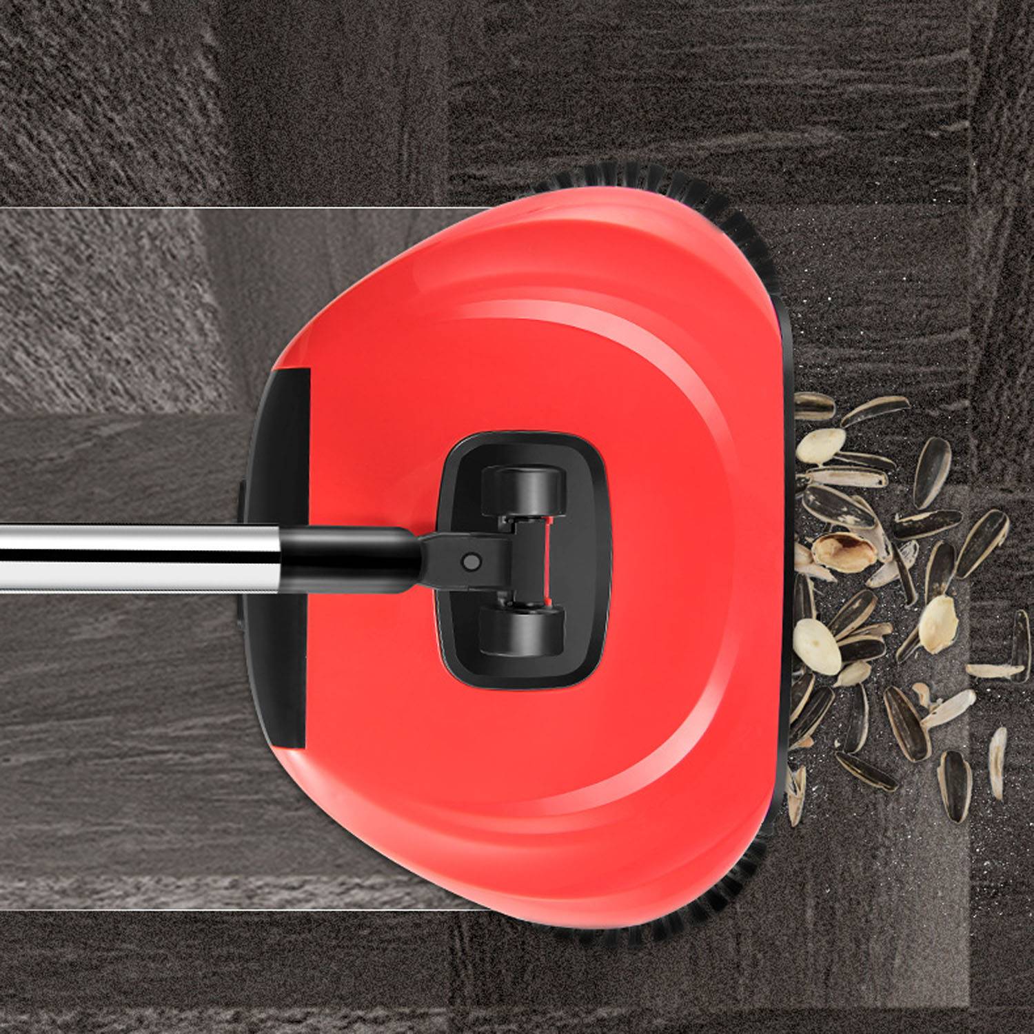 Household Hand Push Rotary Broom Dustpan Sweeper 5