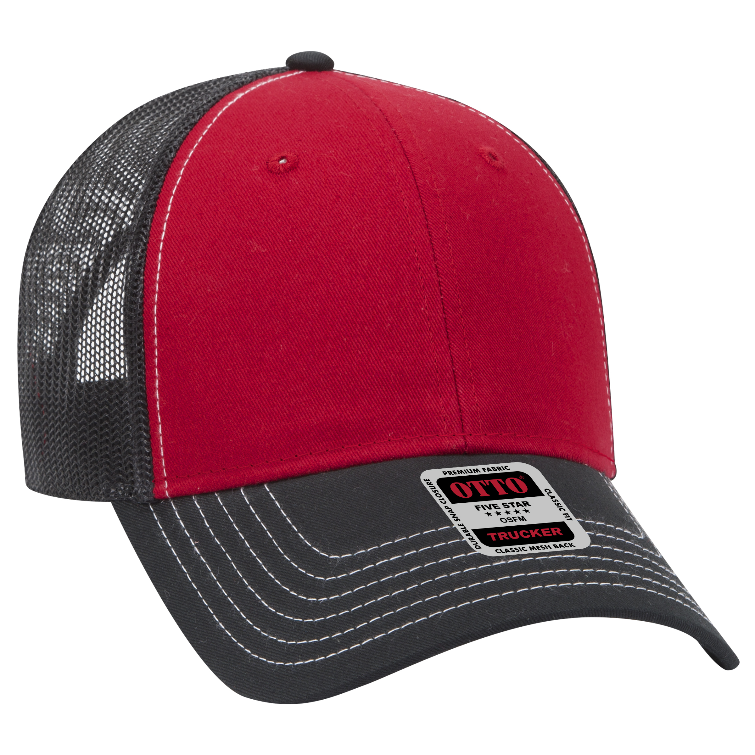 OTTO CAP® 6 Panel Low Profile Mesh Back Trucker Hat 18