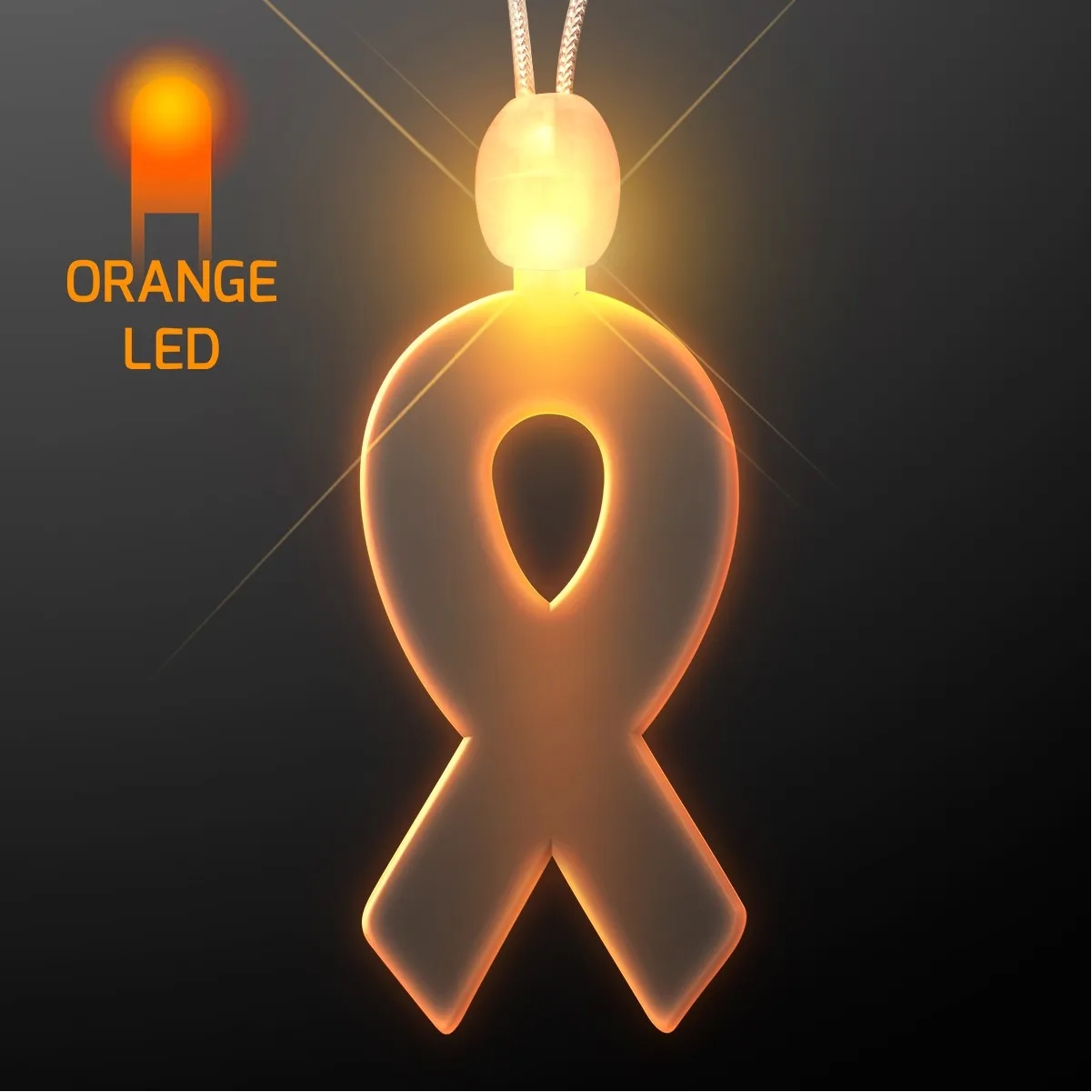 Light-up acrylic ribbon LED necklace 2