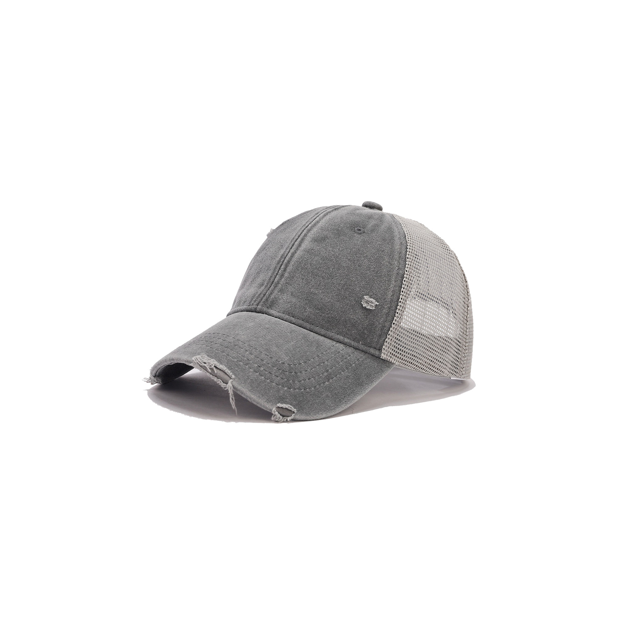Cotton Ponytail Adjustable Criss Cross Dad Cap 14