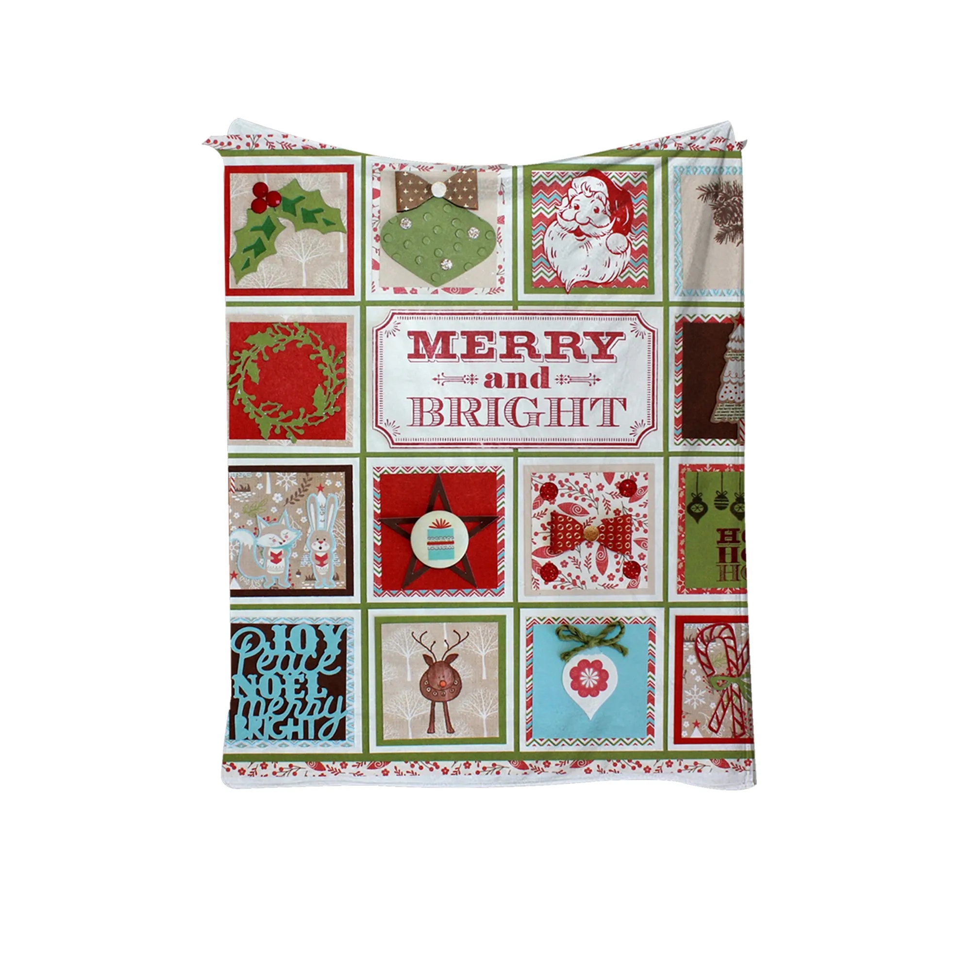 Customizable Pattern Christmas Cartoon Flannel Blanket (78.7 2