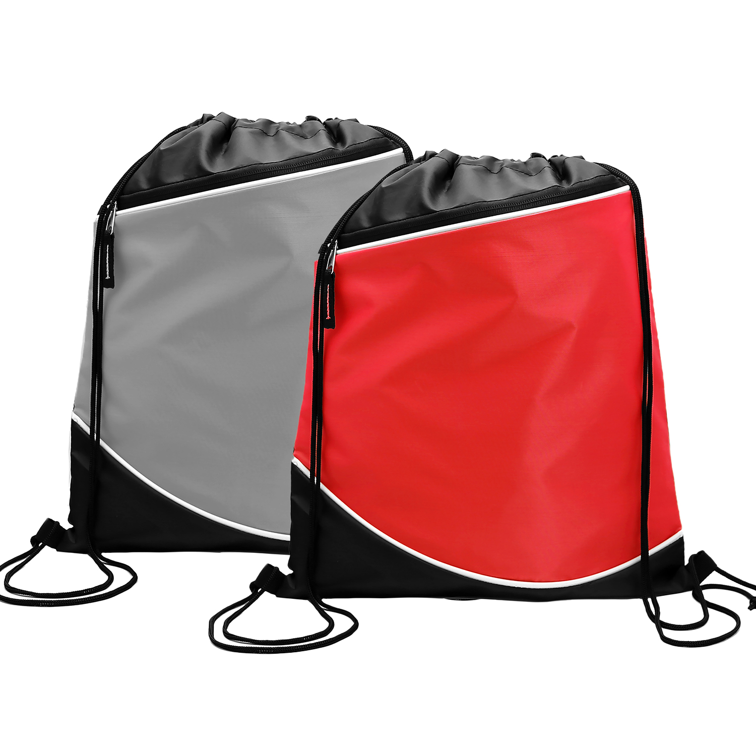 Drawstring Backpack with Zipper Pocket 6