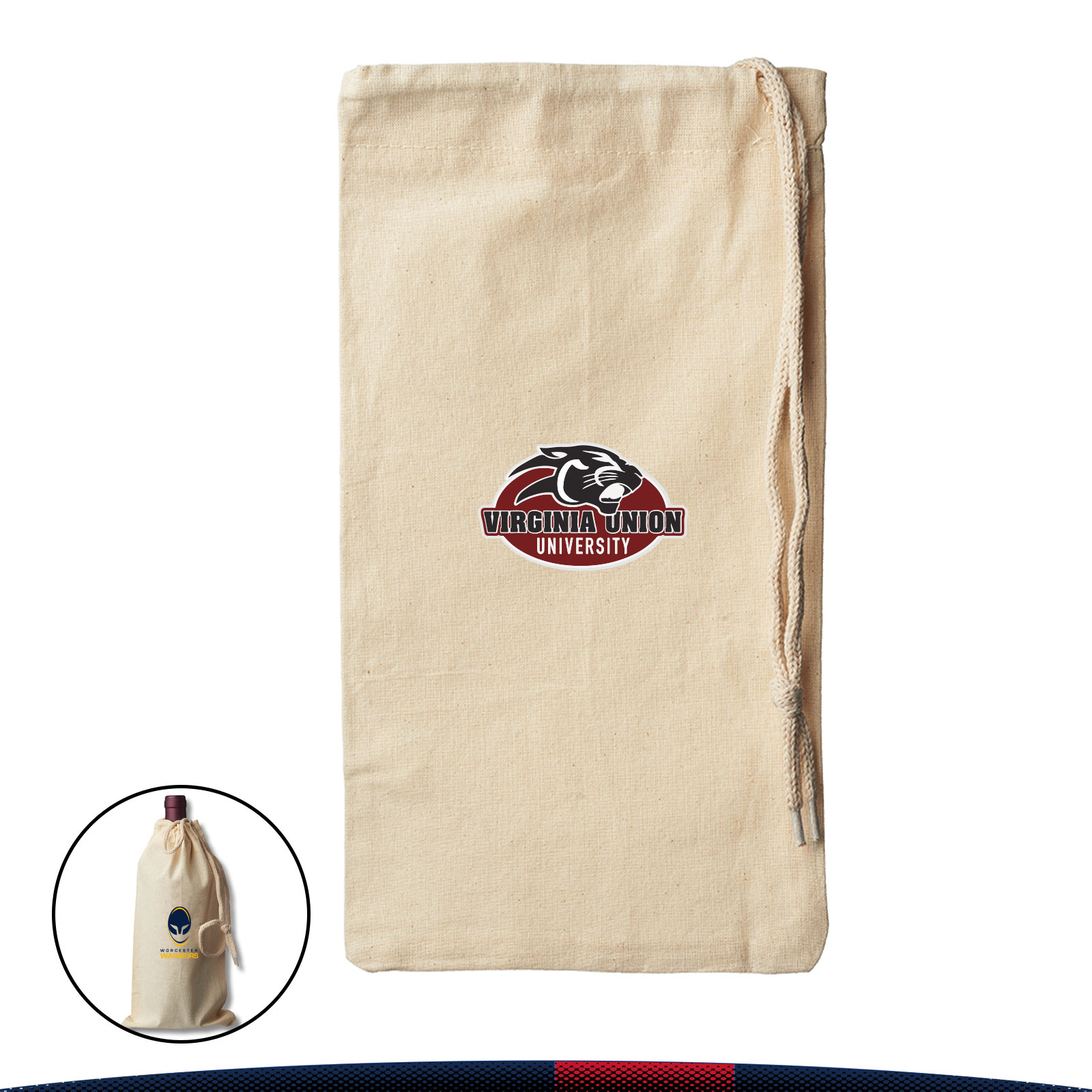 Nibi Cotton Drawstring Wine Bag 3
