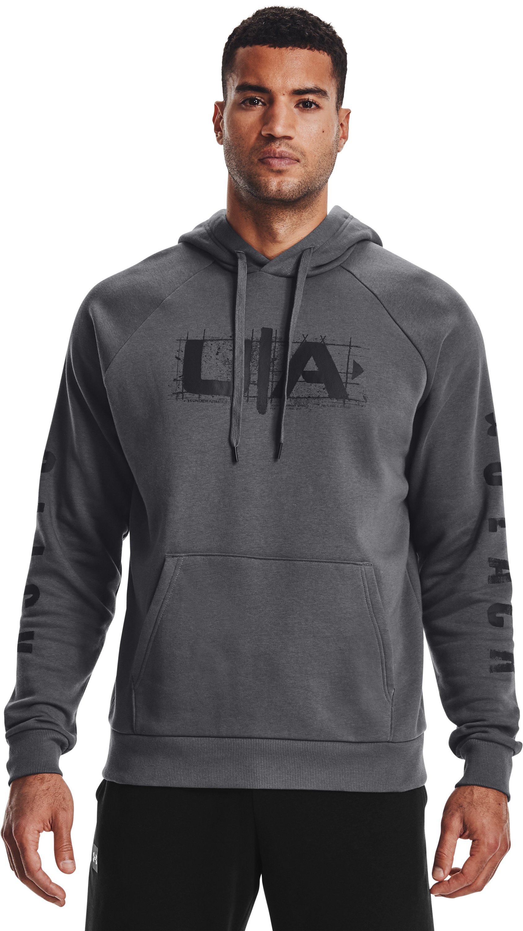 Men's UA Football Logo Hoodie, custom hoodie or sweatshirt with logo imprint 3