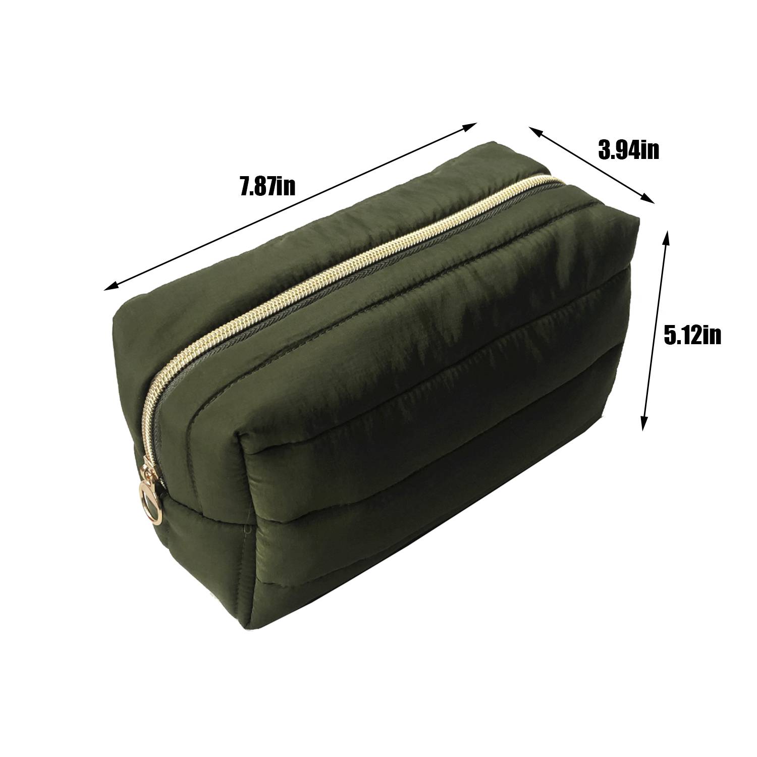 Cotton Quilted Makeup Bag Coquette Accessories Organizer 2