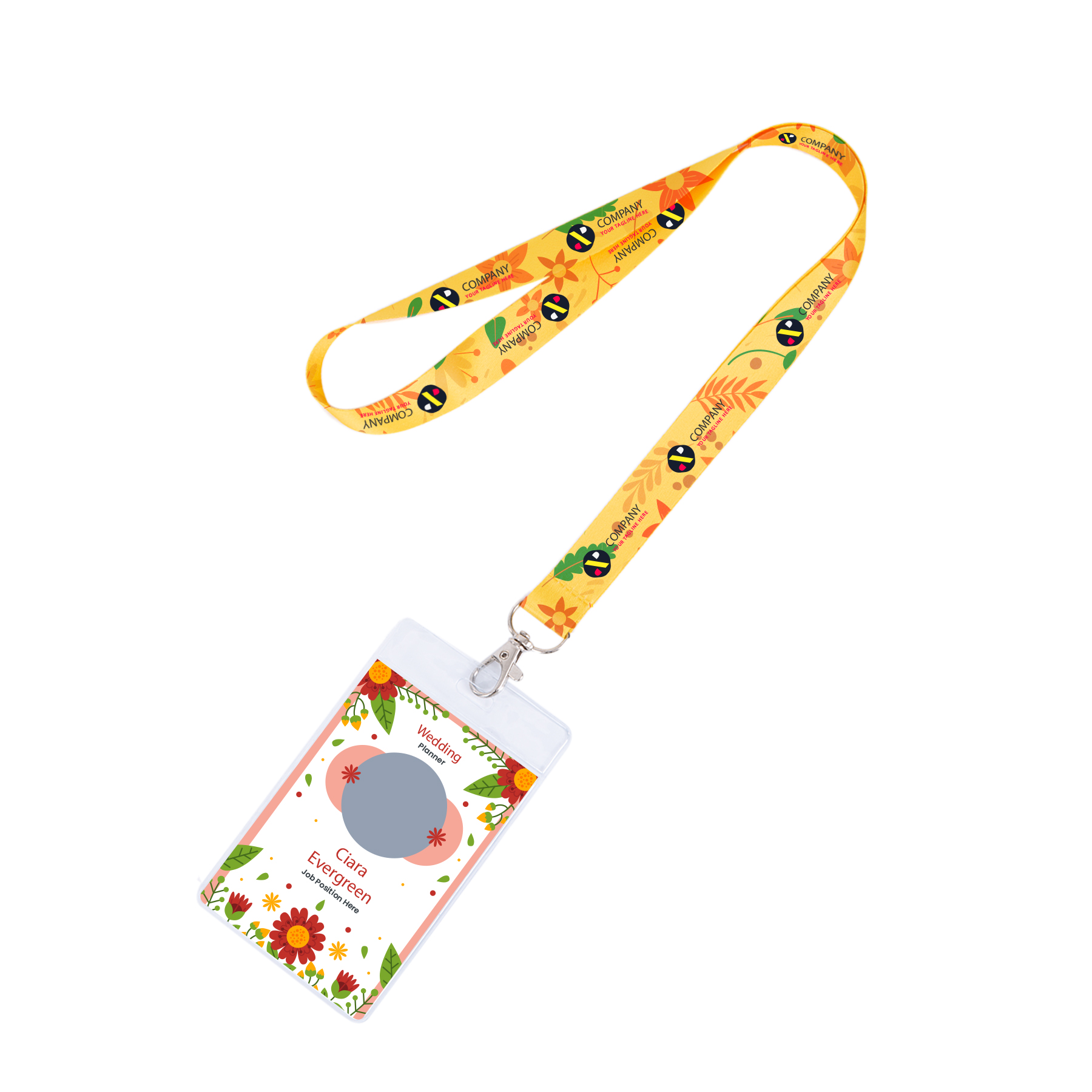 3/4" Dye-Sublimated Lanyard With Clear Badge Holder 5