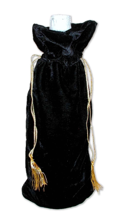 Velvet Wine Drawstring Bag 6x13" 3