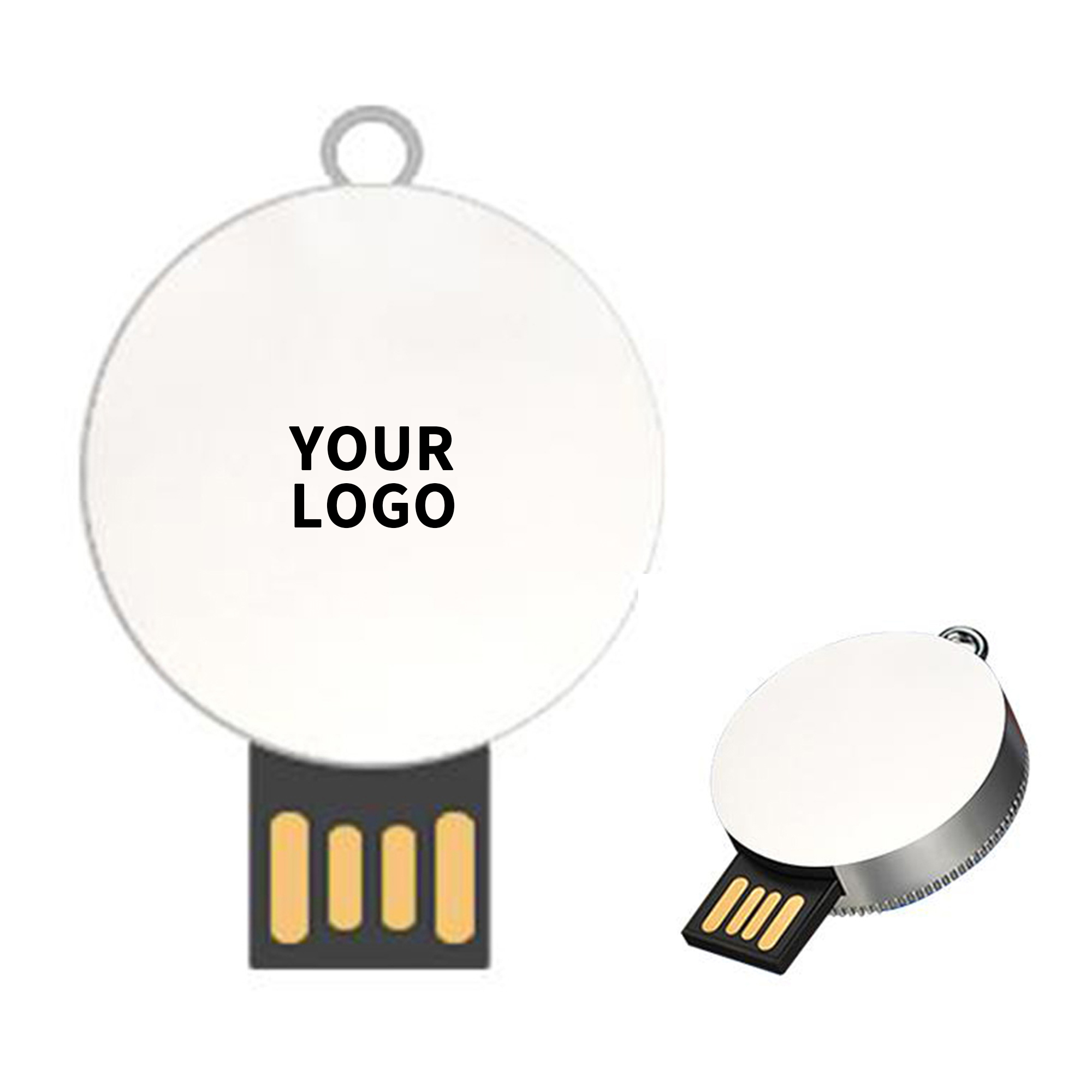 Universal Serial Bus Flash Drive With School Emblem Metal Shell 2