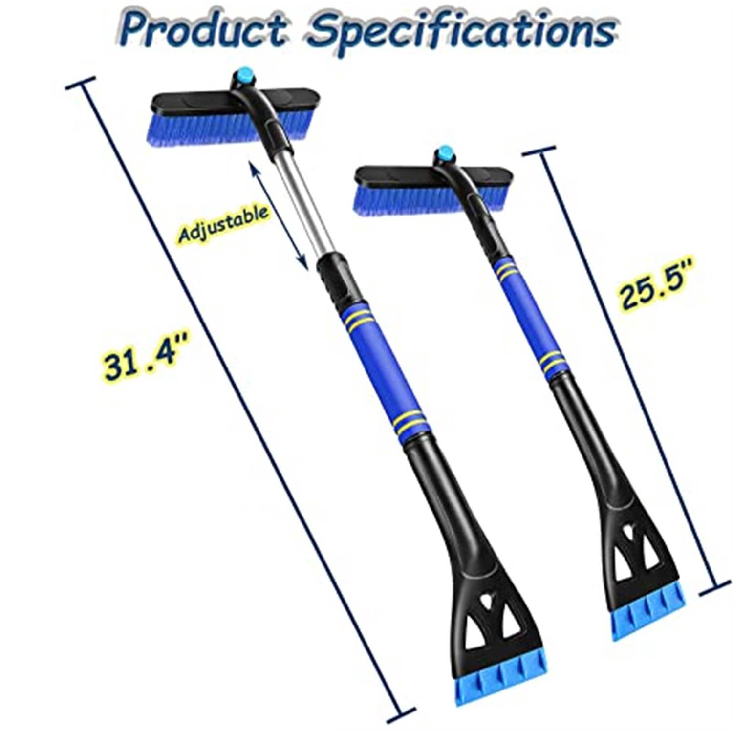 3 in 1 Detachable Ice Scraper Snow Brush 8