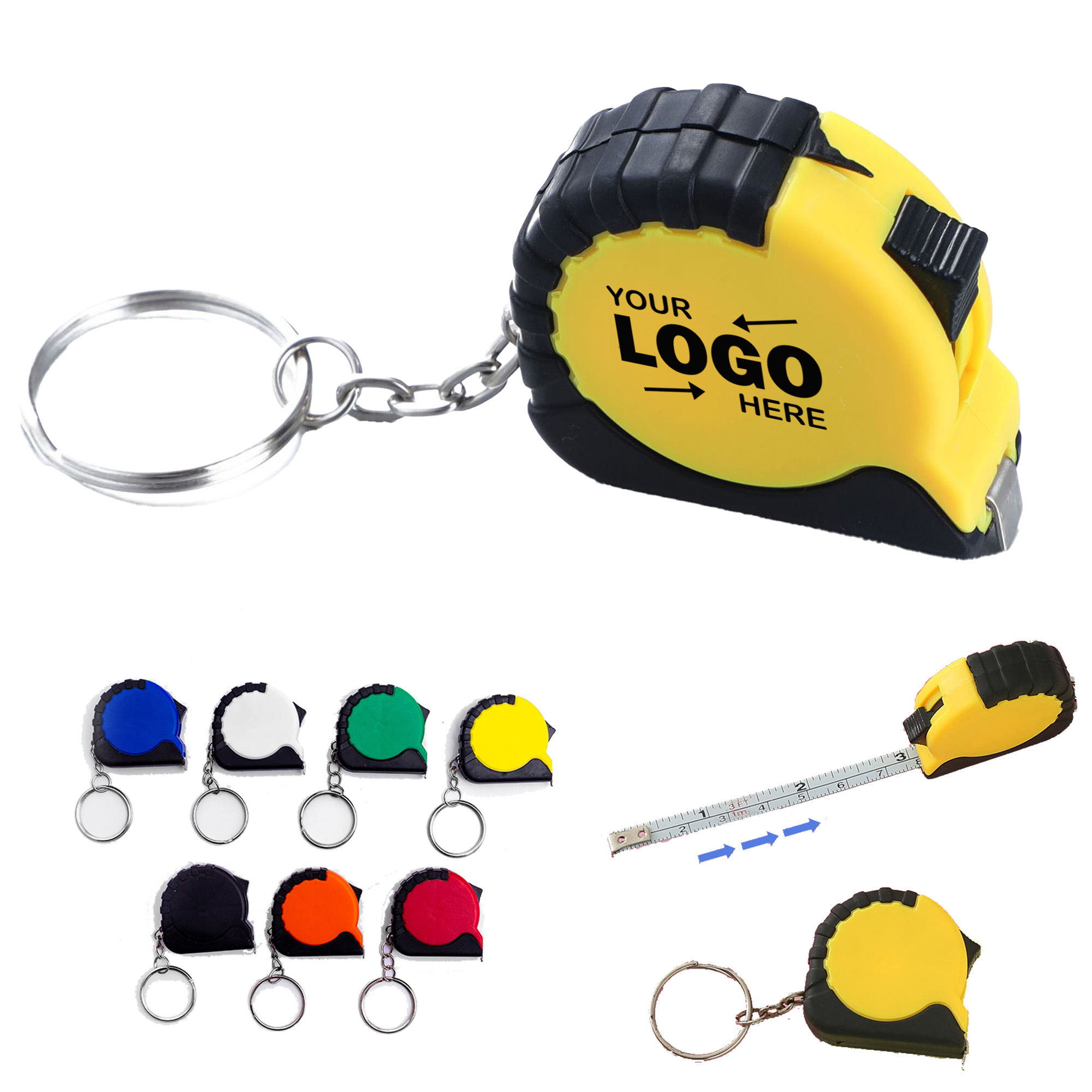 Portable Compact Mini Retractable Tape Measure Keychains 2