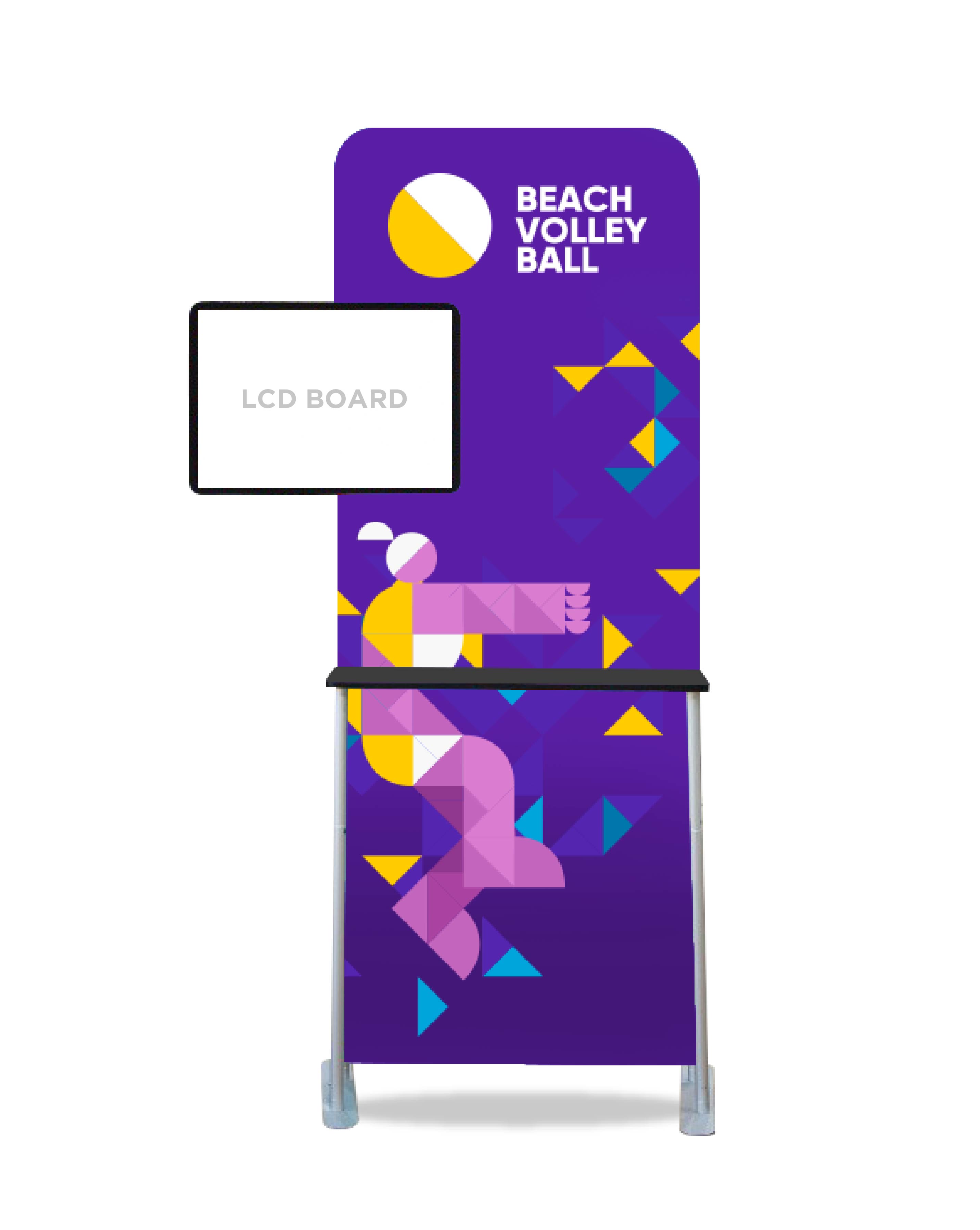 Tension Fabric Stand With LCD Board 1