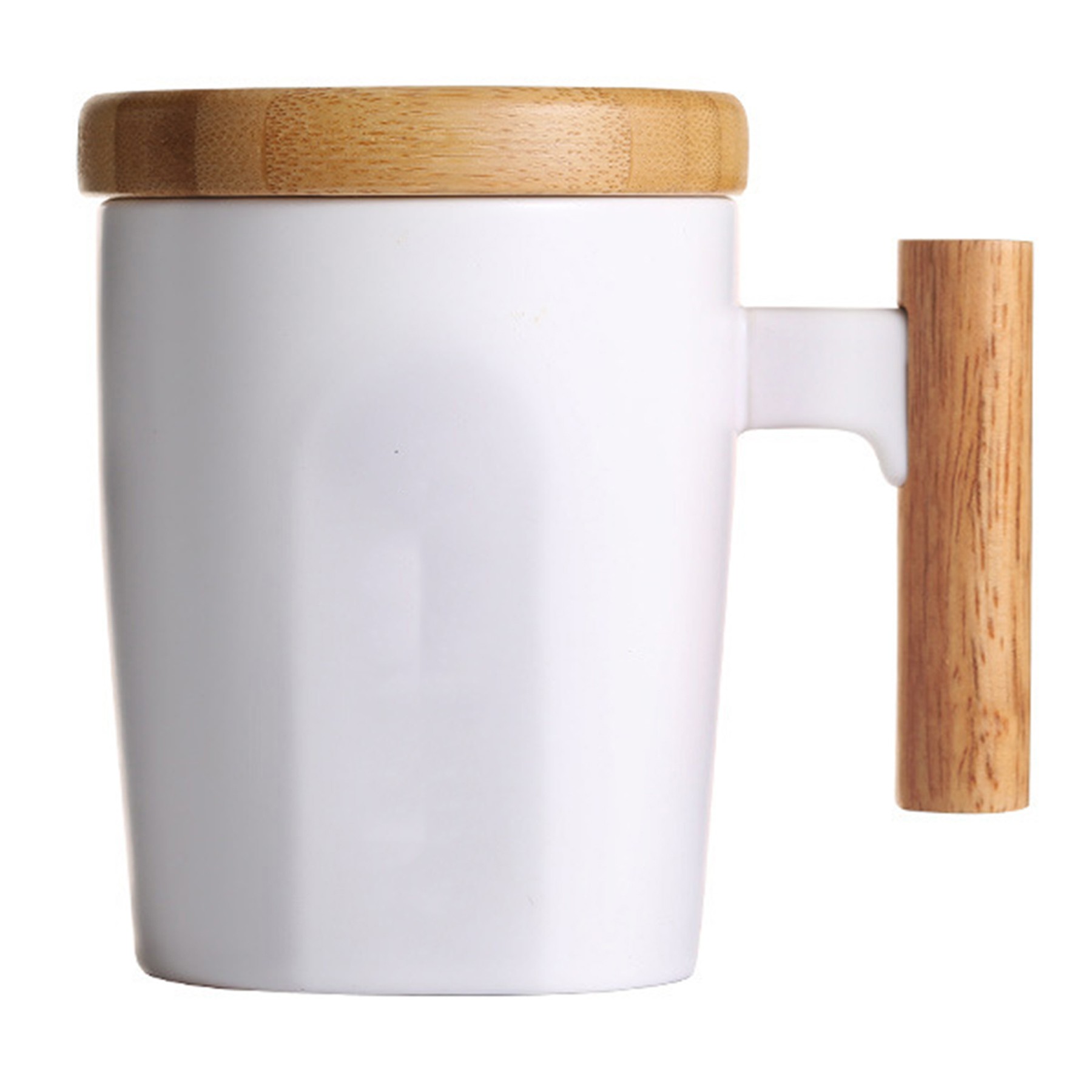 14Oz Wooden Handle Ceramic Coffee Mug 2