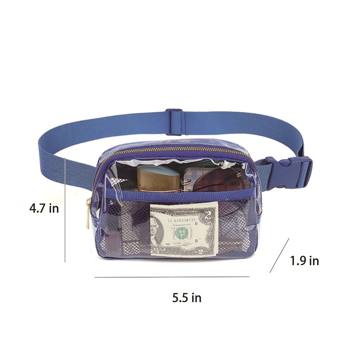 Stadium Approved Clear Belt Waist Bag with Adjustable Strap 5