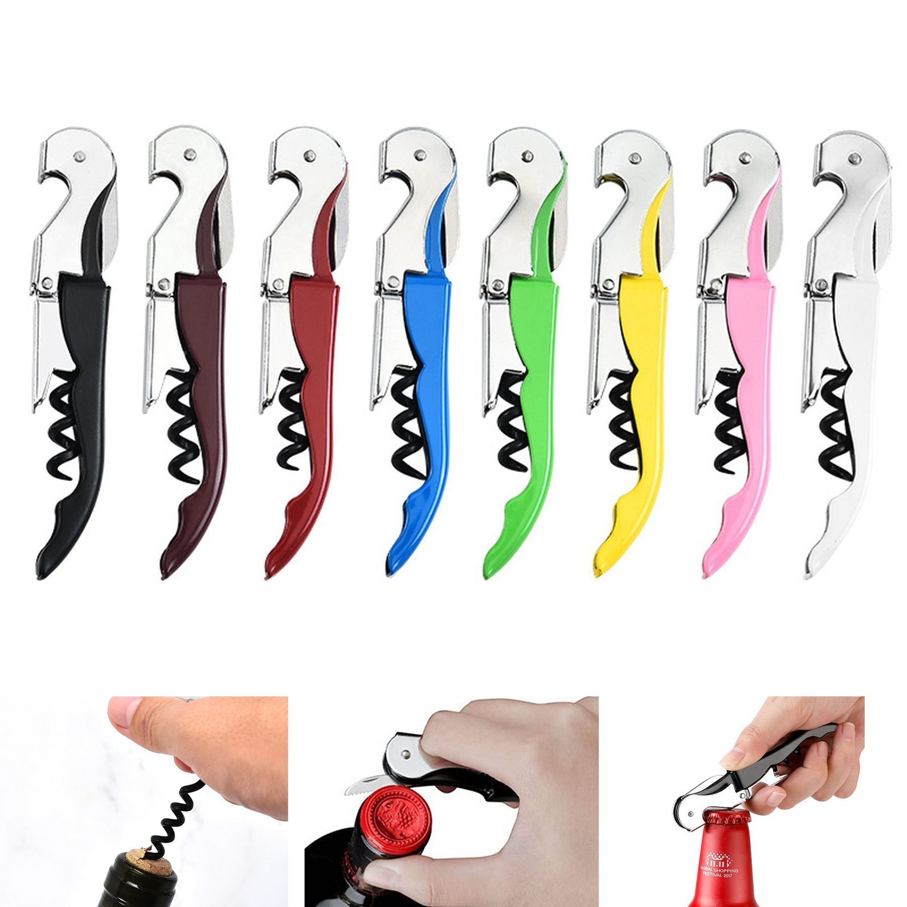 Waiter Corkscrew Wine Opener With Serrated Foil Cutter 10