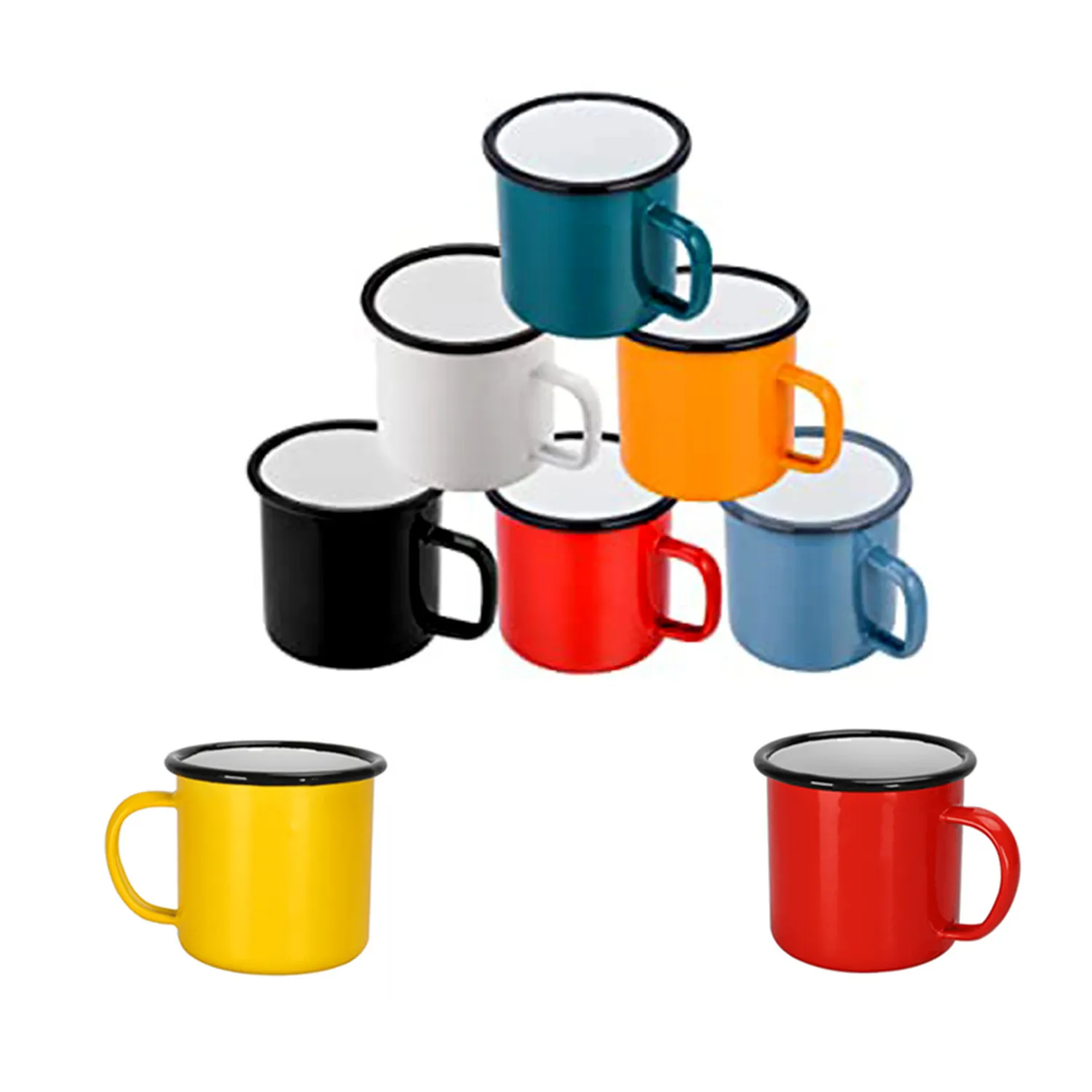 Enamel Coffee Camping Mug 3