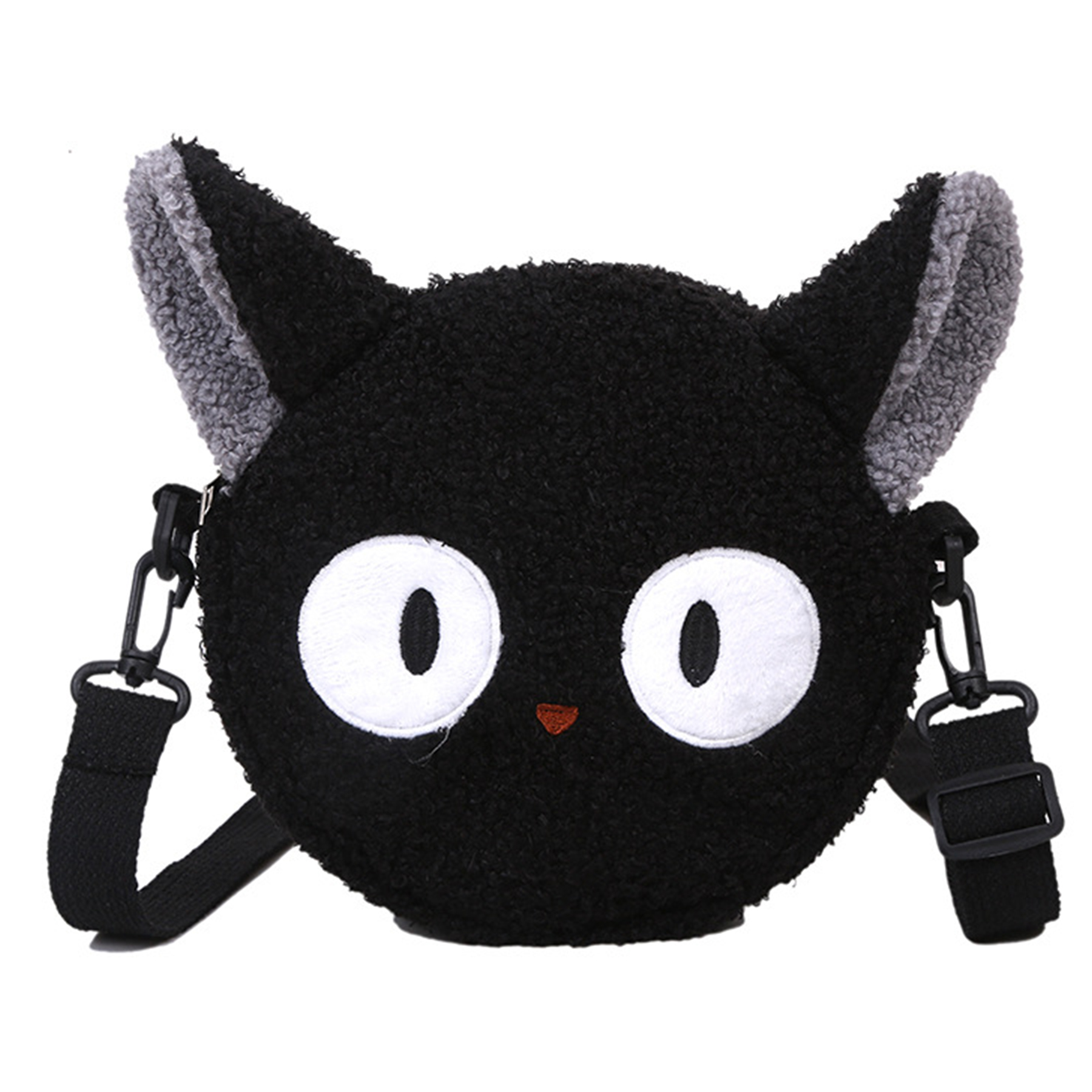 Cotton Cute girl lamb hair shoulder cross-body bag 3
