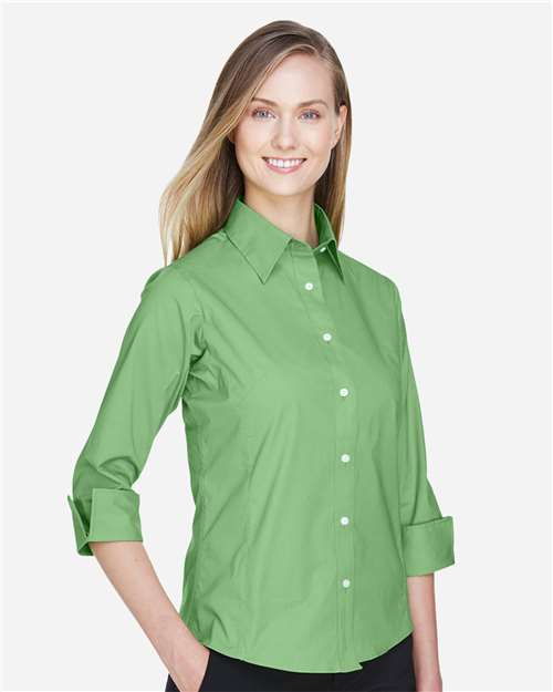 Women's Perfect Fit™ Three-Quarter Sleeve Stretch Poplin Dress Shirt - DP625W 26