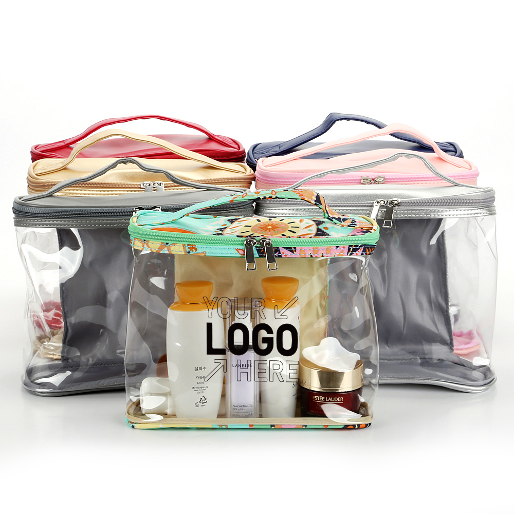 Transparent Makeup Cosmetic Bag With Zipper And Handle 5