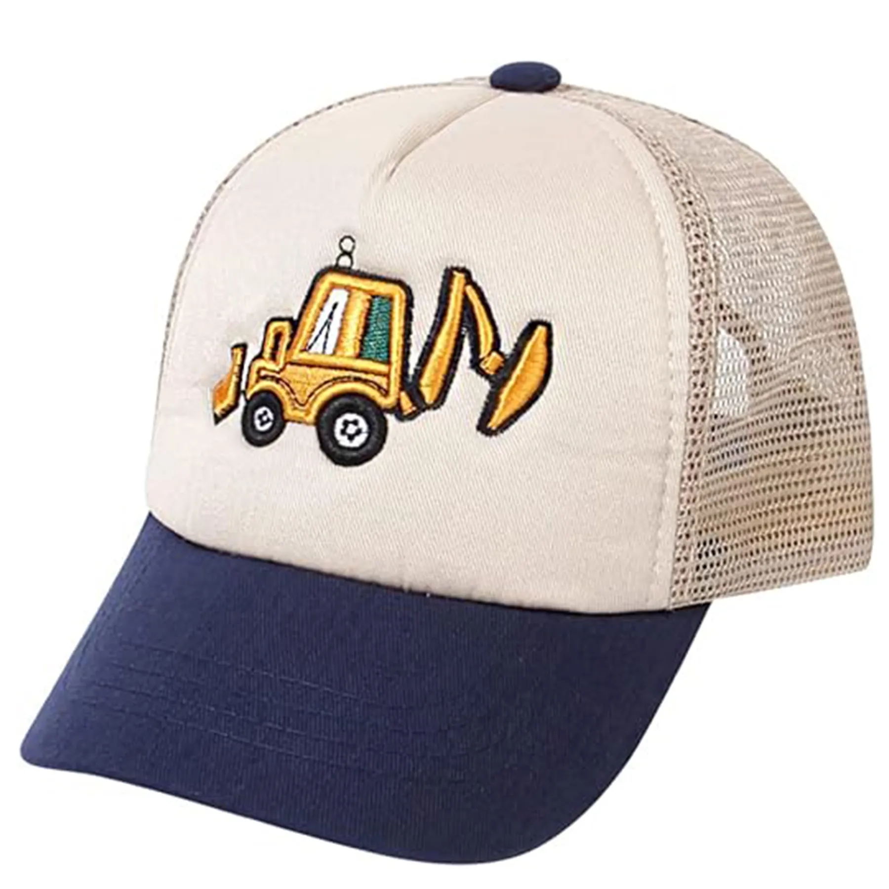 Cute Embroidery Excavator Kids Baseball Cap 5