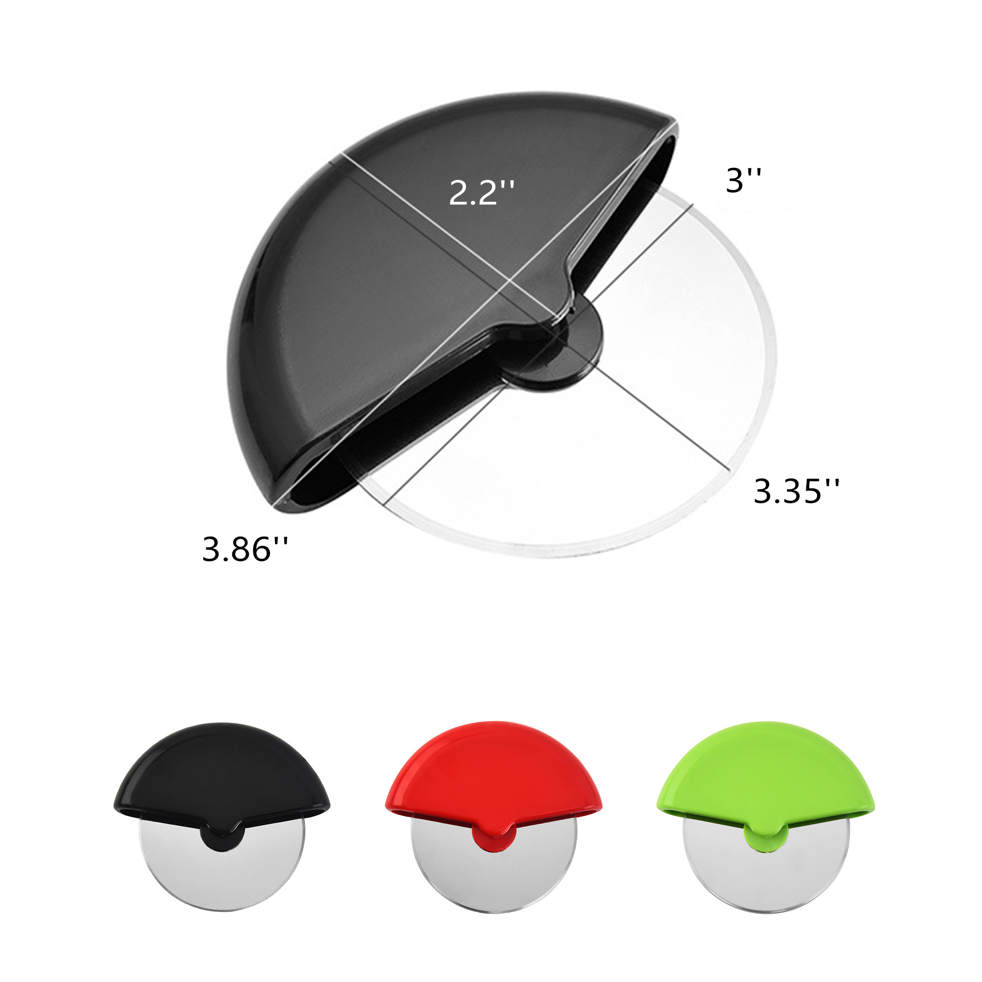 Round Pizza Cutter Wheel Handheld Cutter 4