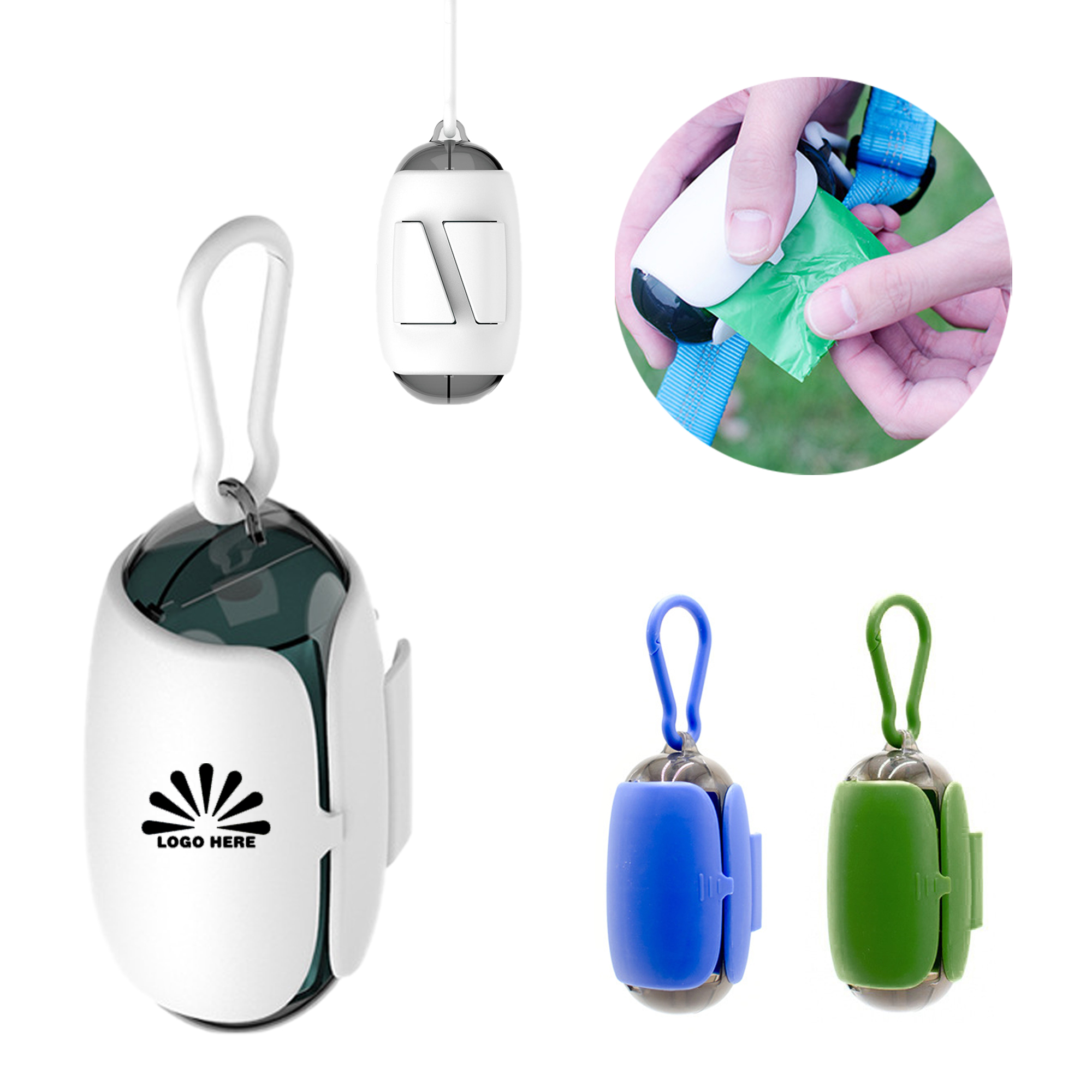 Portable Pet Waste Bag Dispenser with Cutter 3