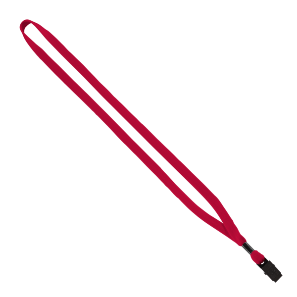 1/2" Cotton Lanyard with Metal Crimp & Bulldog Clip 22