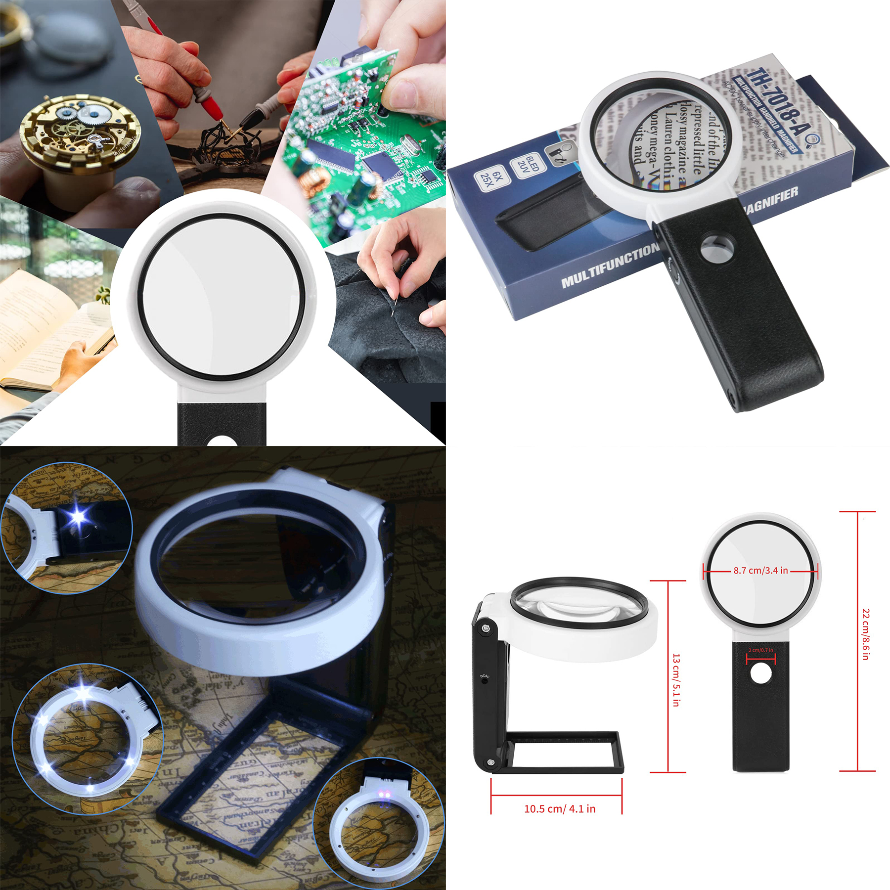 Magnifying Glass with Light and Stand 2