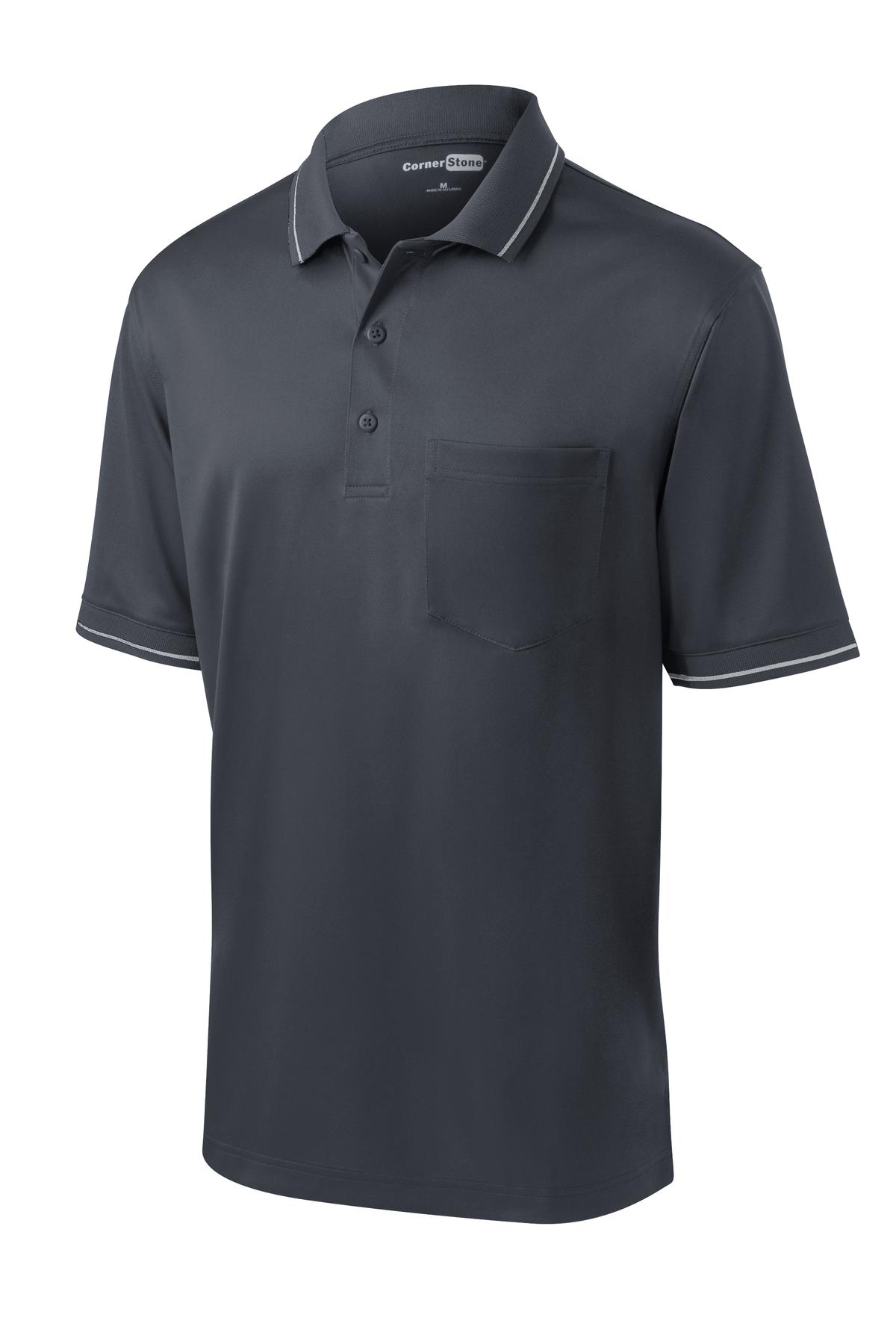 CornerStone Select Snag-Proof Tipped Pocket Polo. CS415 2