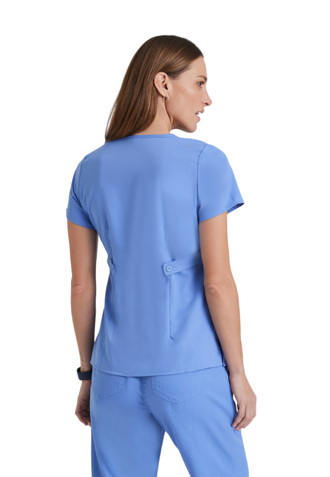 Grey's Anatomy Classic - Women's Two-Pocket Mock Wrap Riley Scrub Top 3
