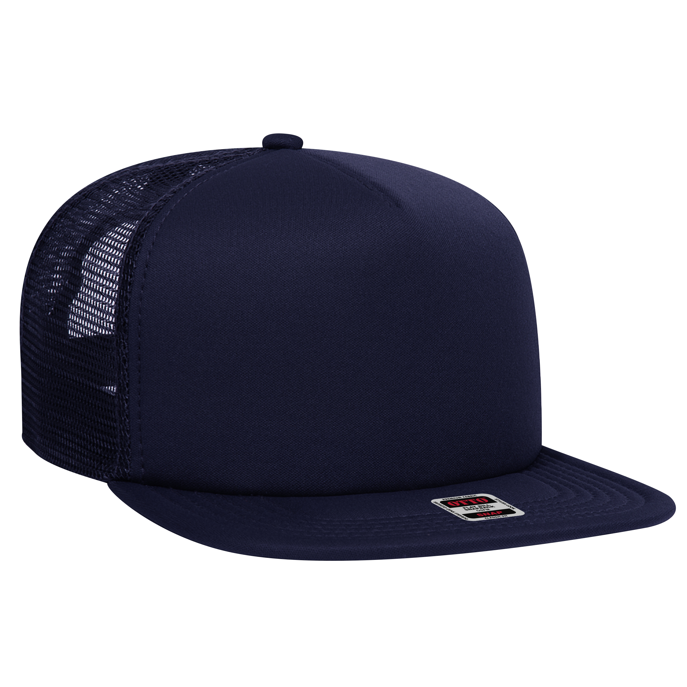 OTTO CAP "OTTO SNAP" 5 Panel Mid Profile Mesh Back Trucker Snapback Hat 20