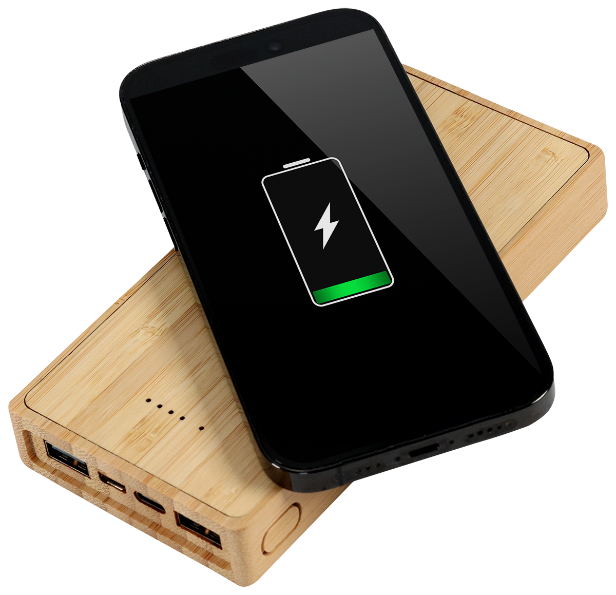 Bamboo 10,000mAh Solar/Wireless Powerbank 10
