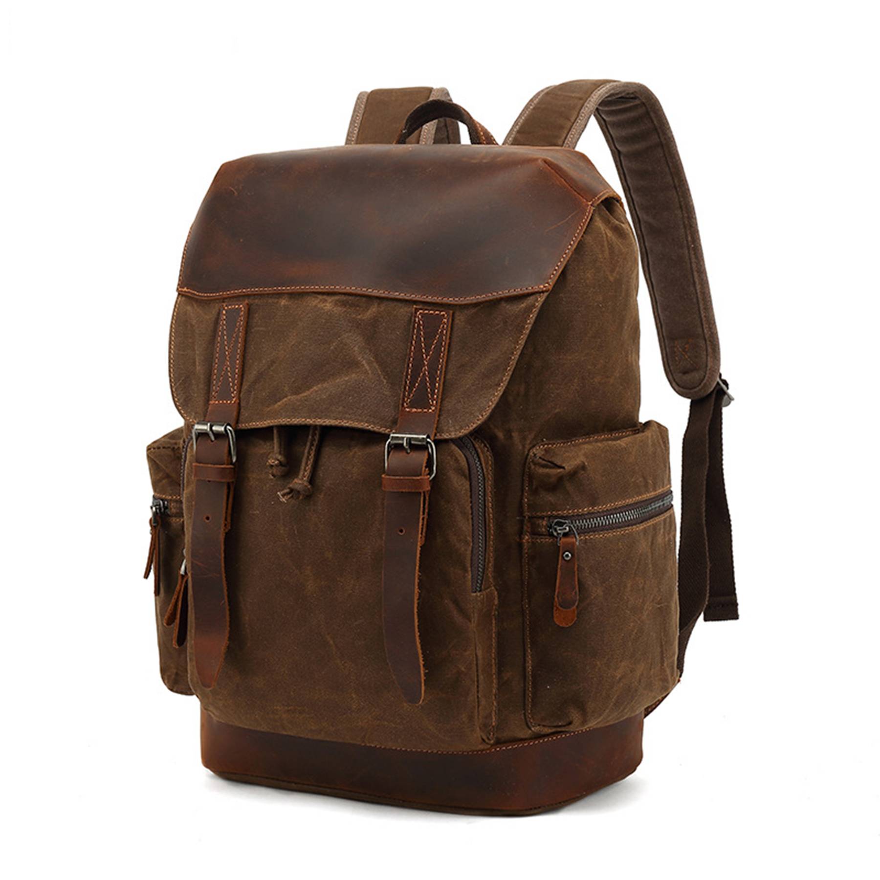 Large Vintage Canvas Backpack for Men 8