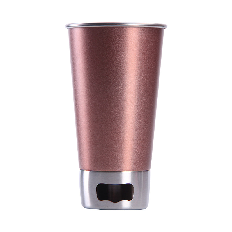 17 Ounce Pint Stainless Steel Beer Mug with Opener 3
