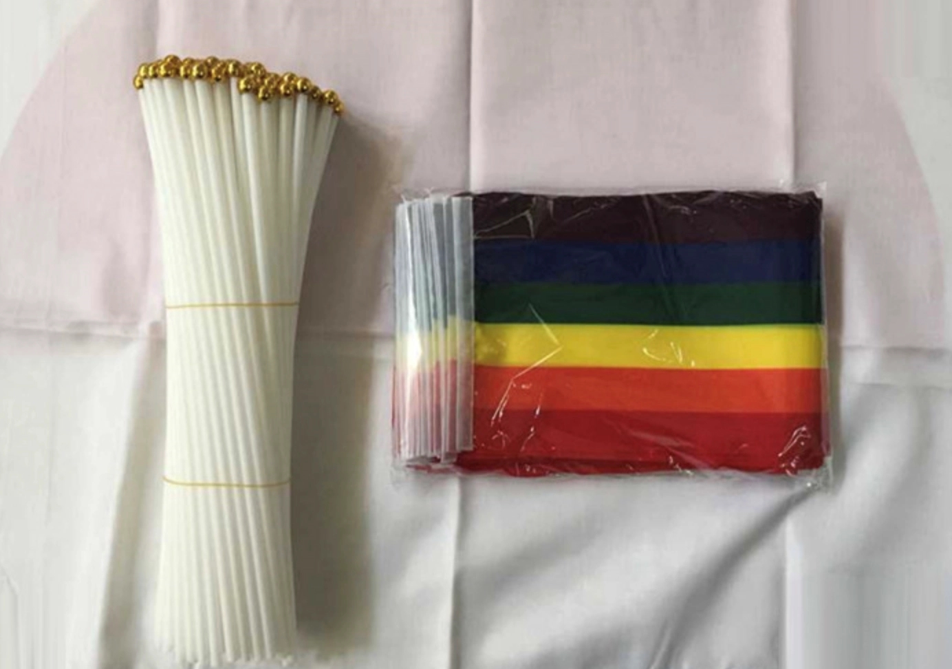 Rainbow Flags with Flagpoles 6